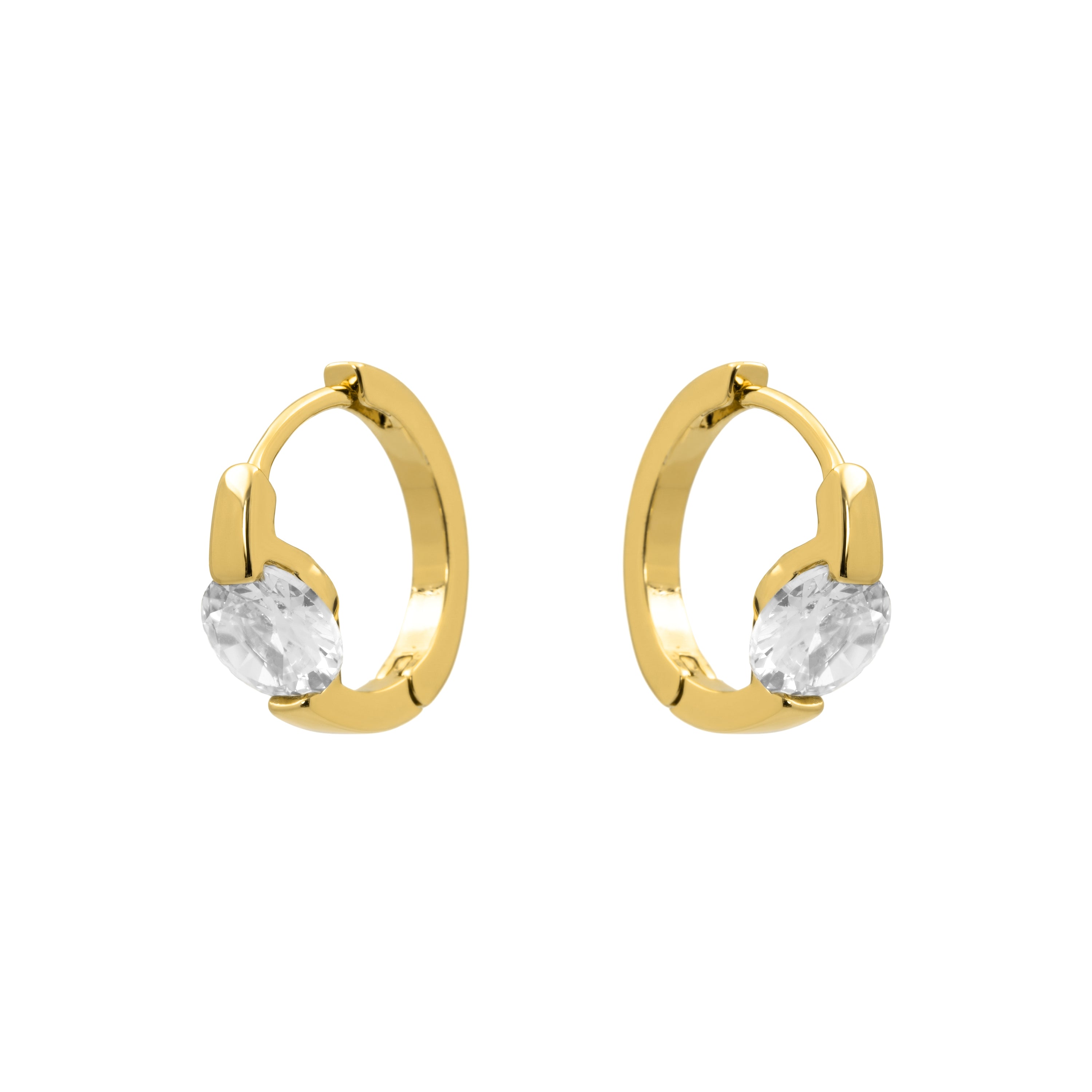 Pendientes de Circonita Brillante acabado en oro amarillo de 18k - Limar