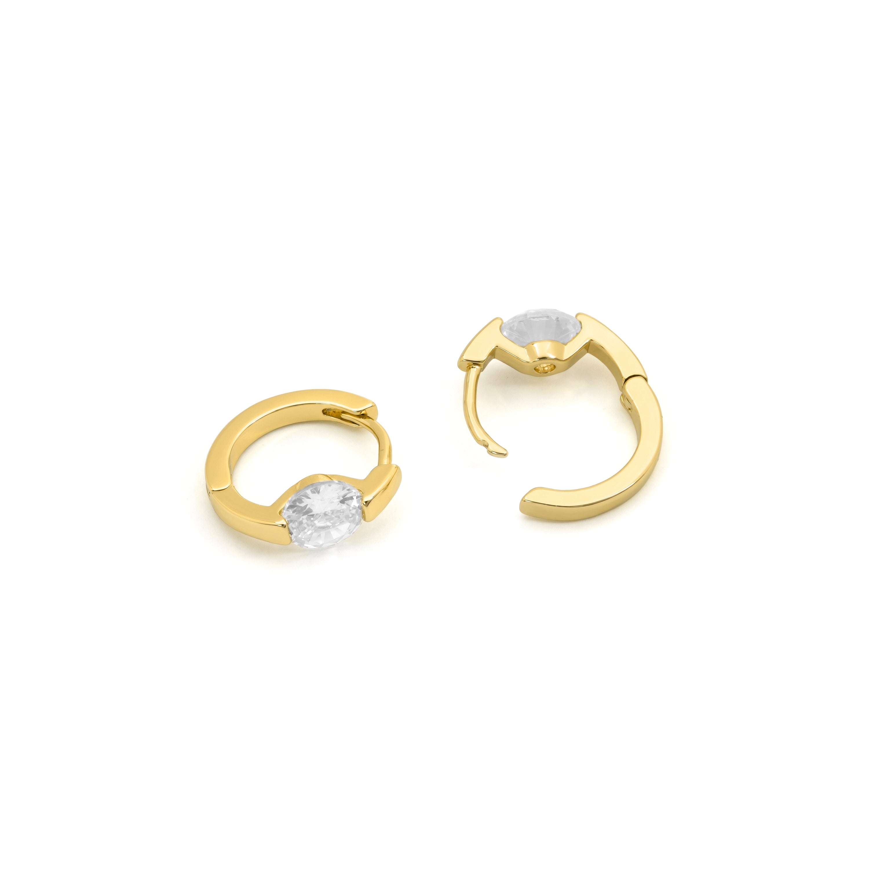 Pendientes de Circonita Brillante acabado en oro amarillo de 18k - Limar