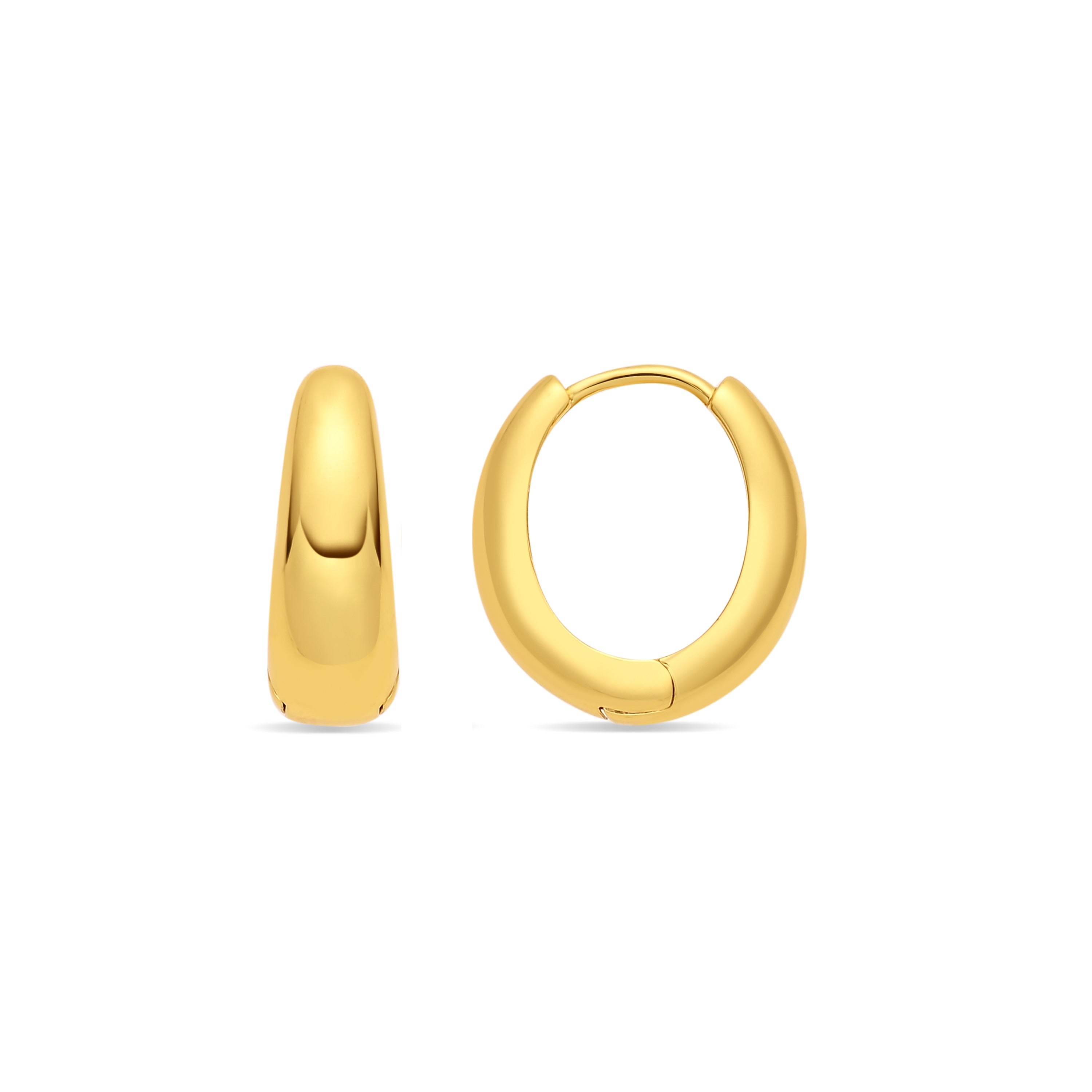 Pendientes de Circonita Brillante acabado en oro amarillo de 18k - Feer