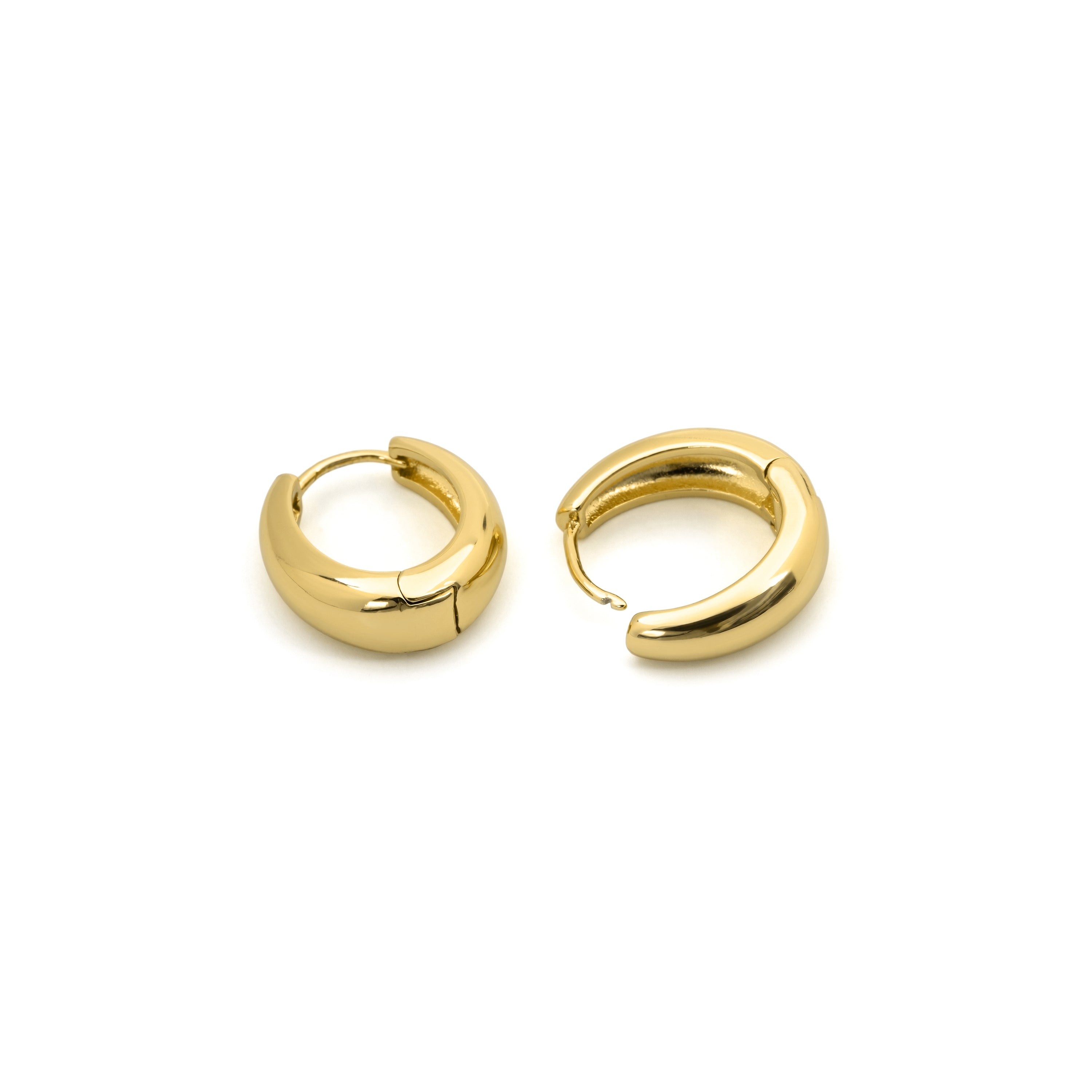 Pendientes de Circonita Brillante acabado en oro amarillo de 18k - Feer
