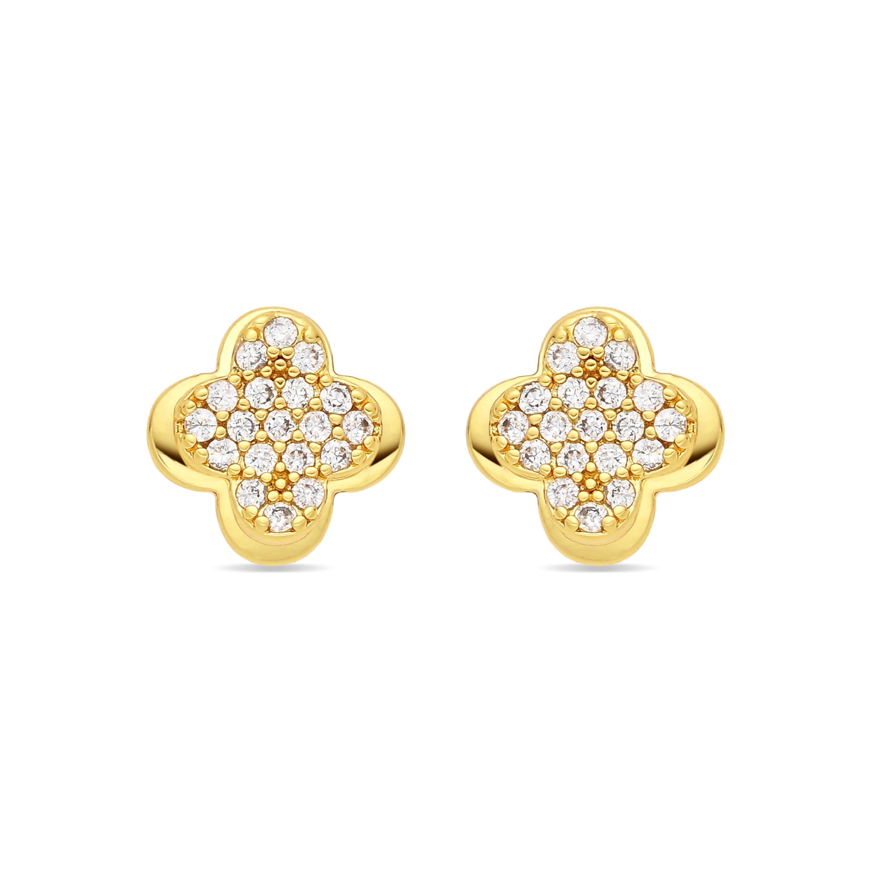 Pendientes de Circonita Brillante acabado en oro amarillo de 18k - Nadoom