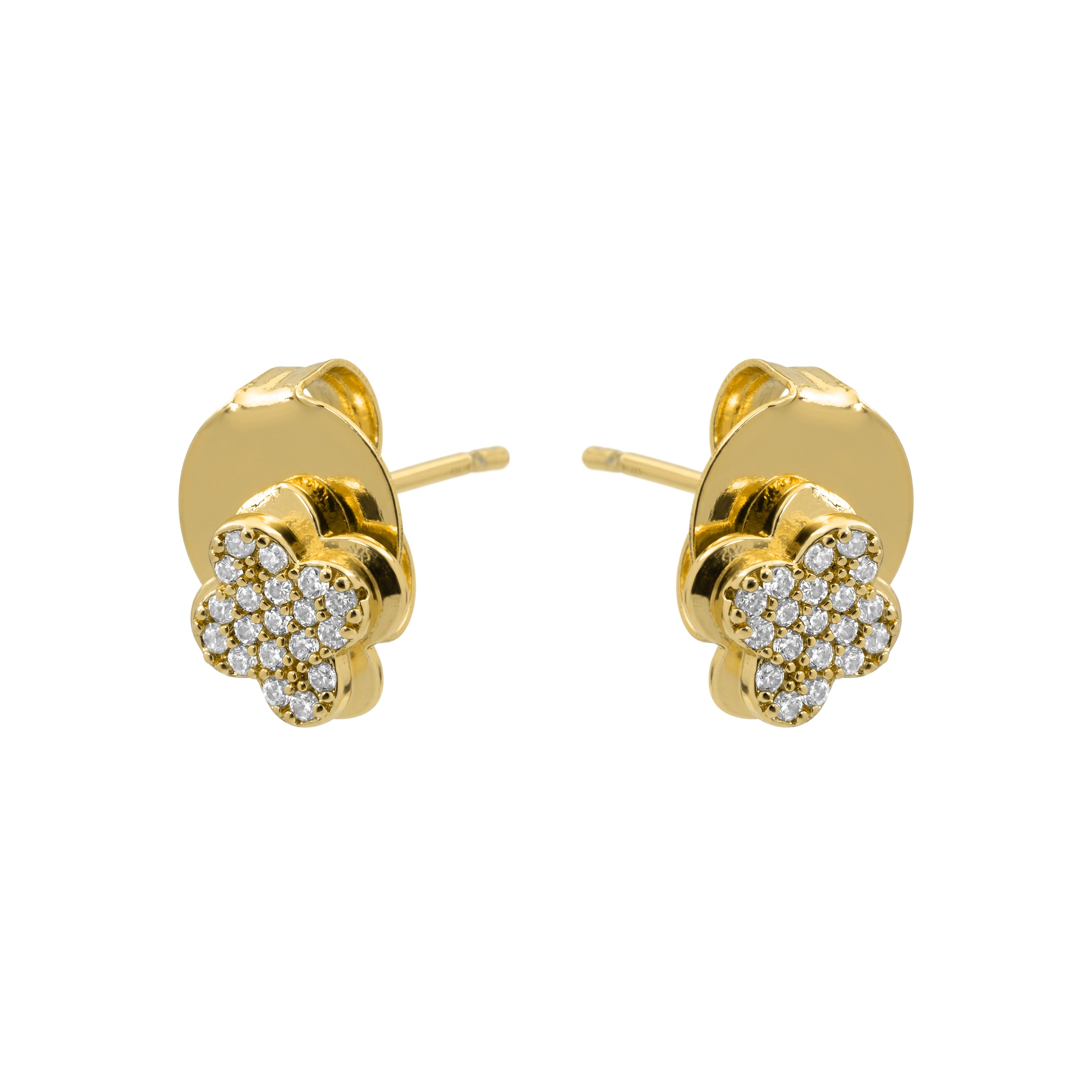 Pendientes de Circonita Brillante acabado en oro amarillo de 18k - Nadoom