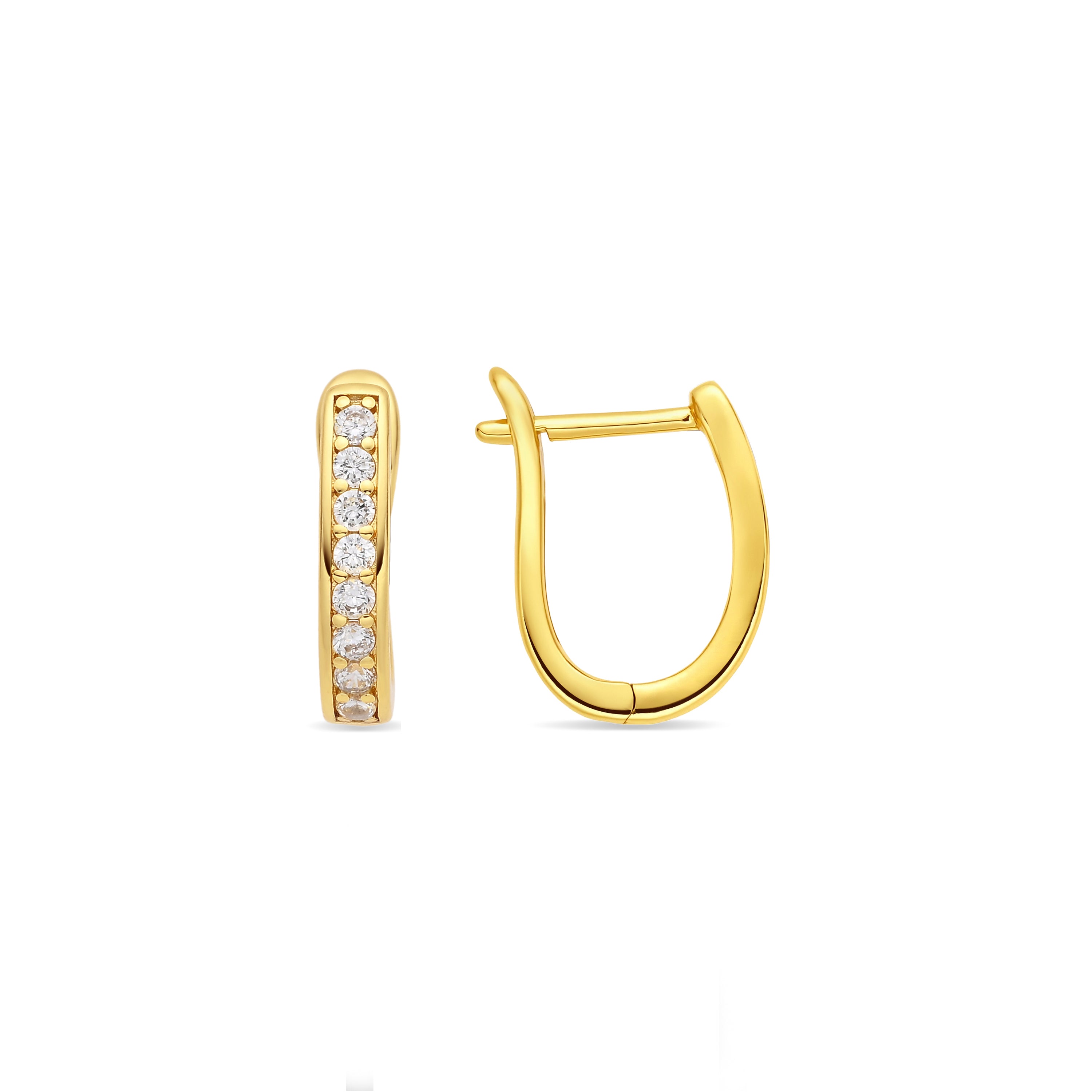 Pendientes de Circonita Brillante acabado en oro amarillo de 18k - Ranmi