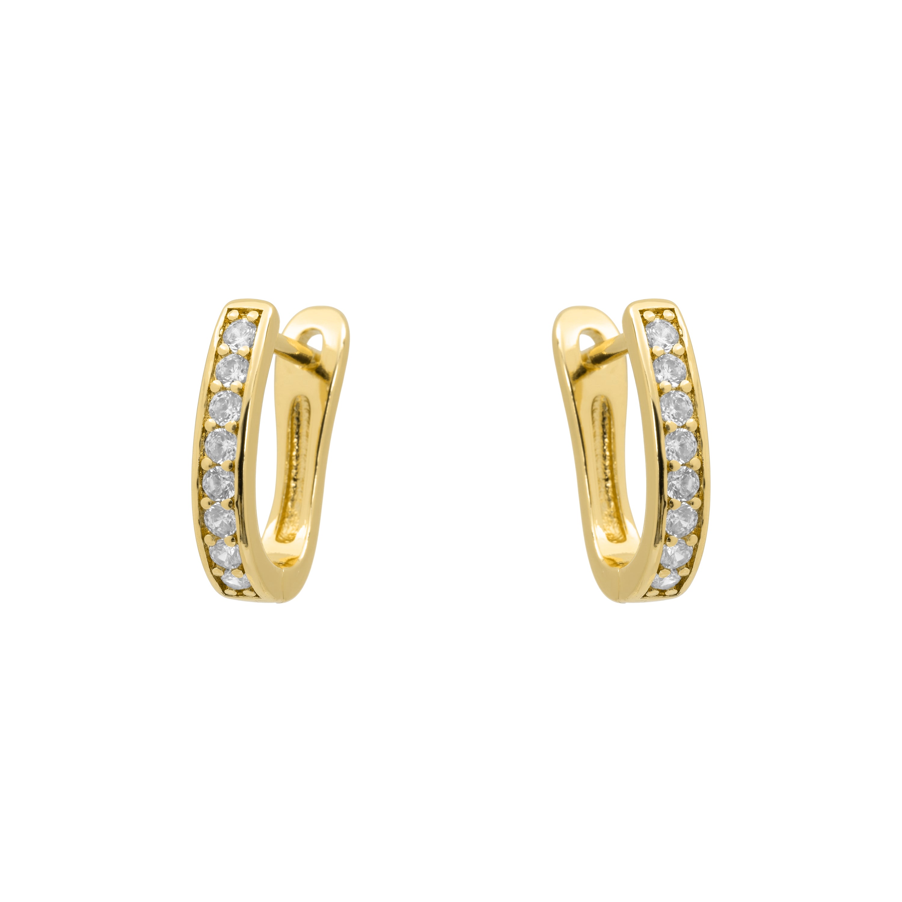 Pendientes de Circonita Brillante acabado en oro amarillo de 18k - Ranmi