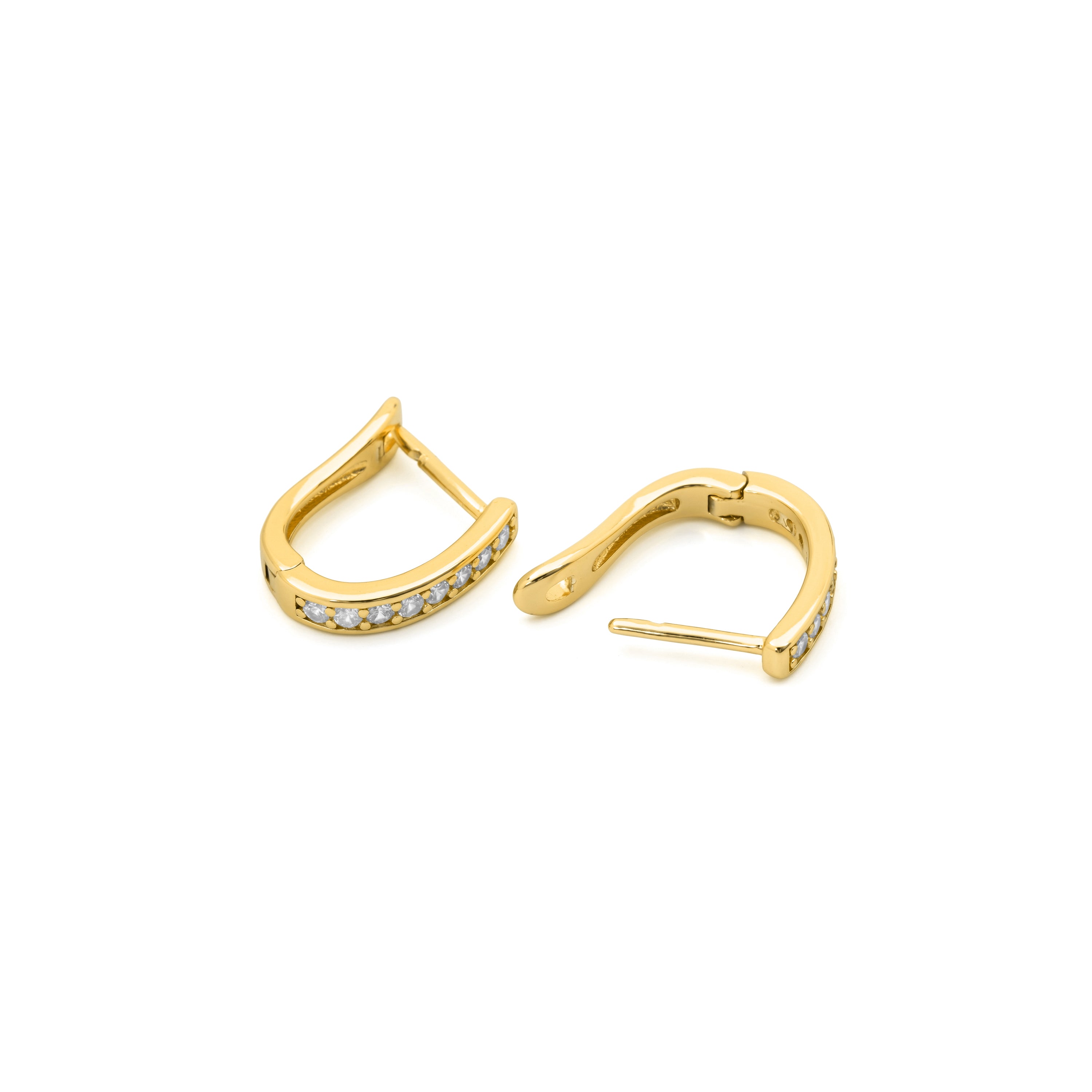 Pendientes de Circonita Brillante acabado en oro amarillo de 18k - Ranmi
