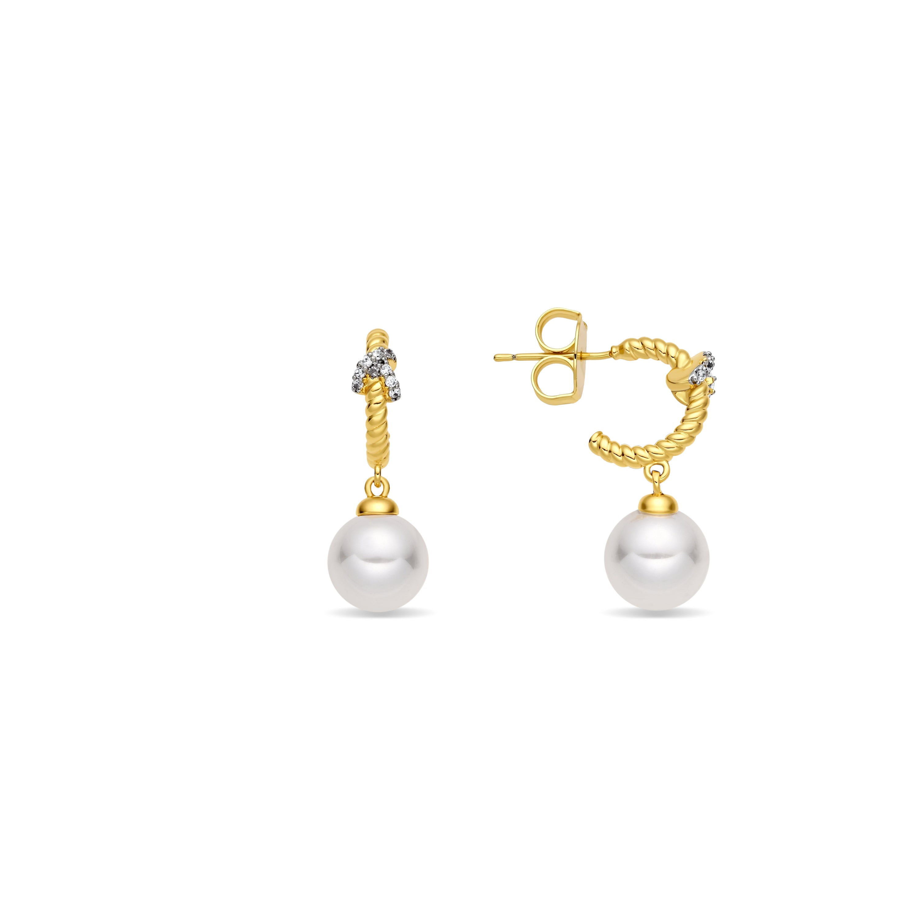 Pendientes de Circonita Brillante acabado en oro amarillo de 18k - Ulflin