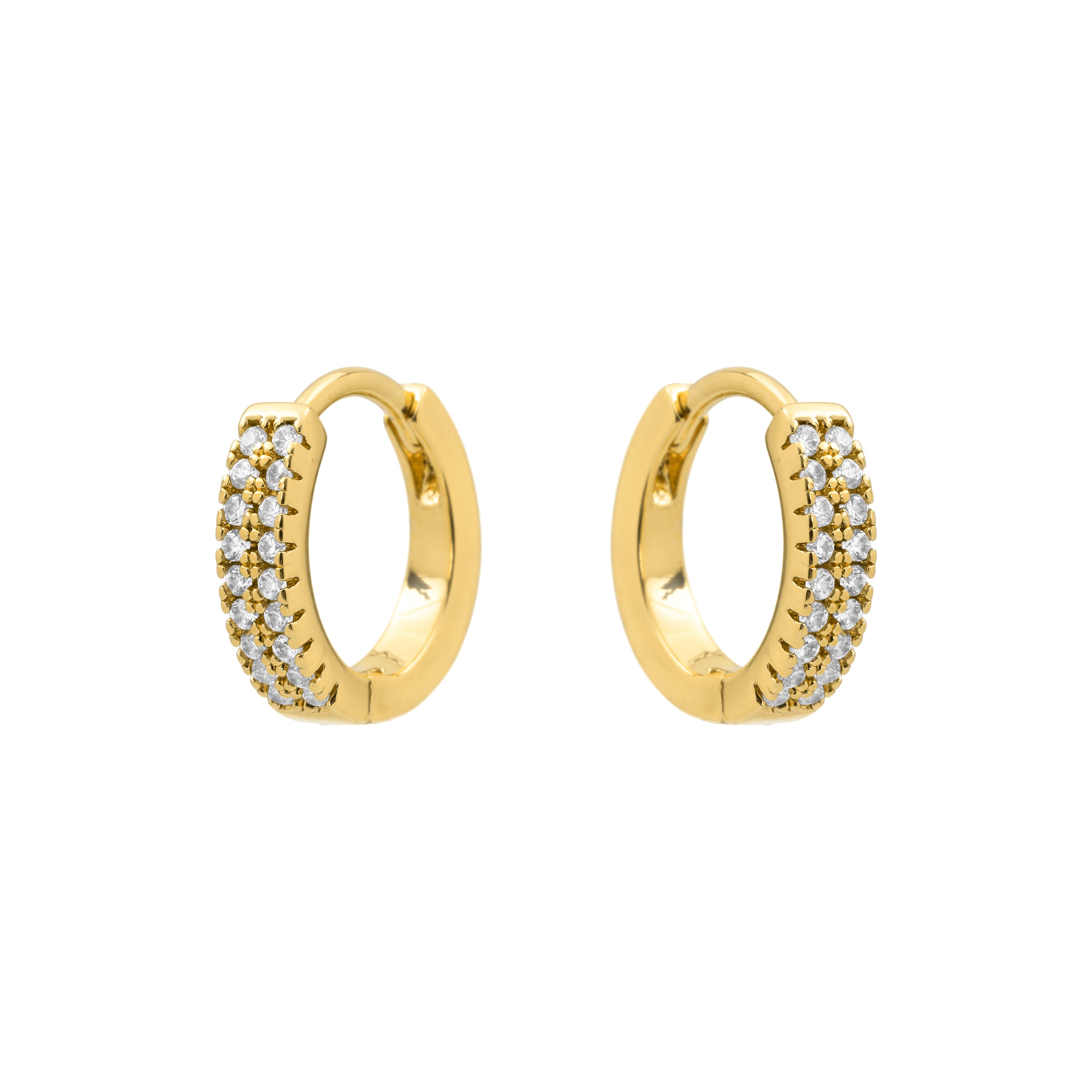 Pendientes de Circonita Brillante acabado en oro amarillo de 18k - Reade