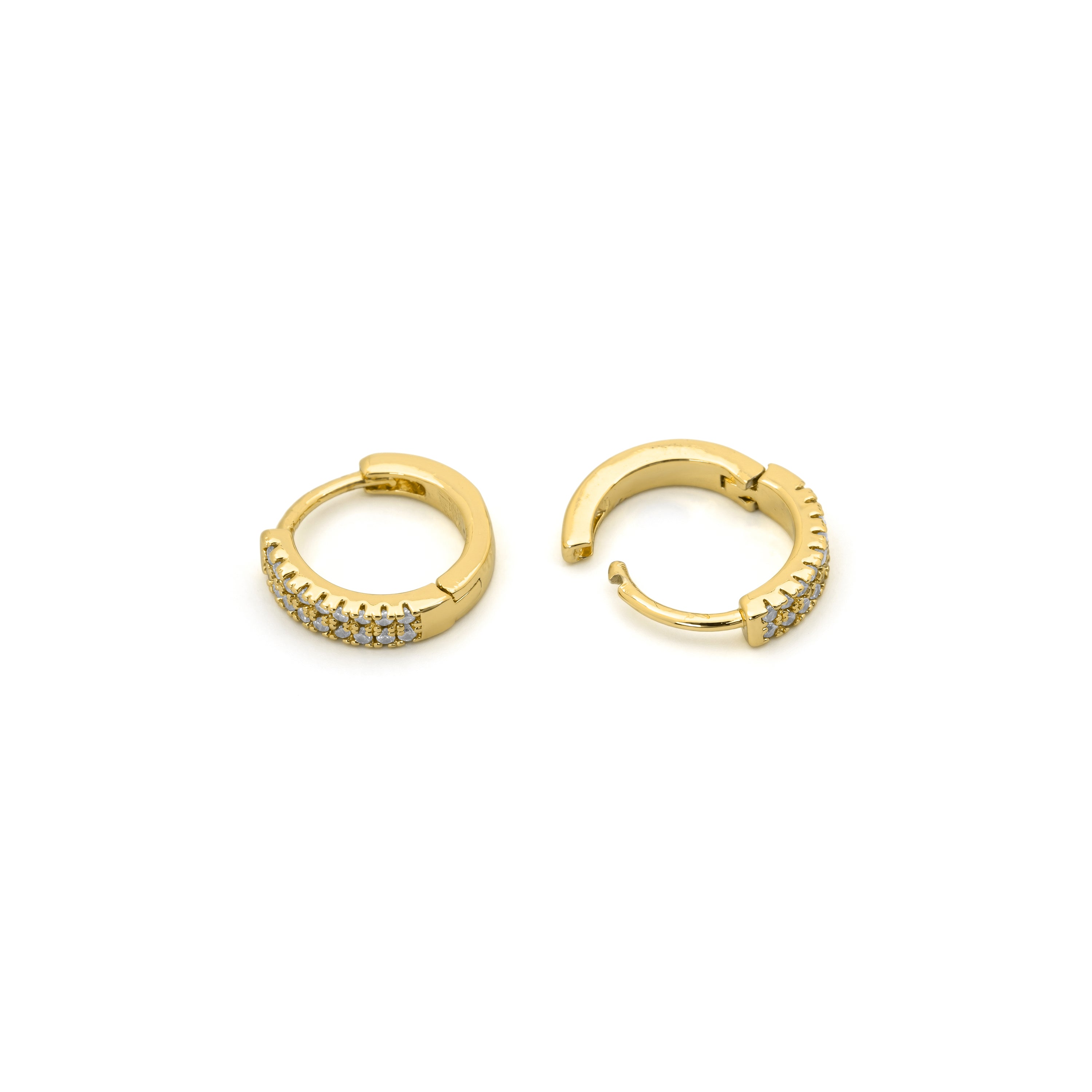Pendientes de Circonita Brillante acabado en oro amarillo de 18k - Reade