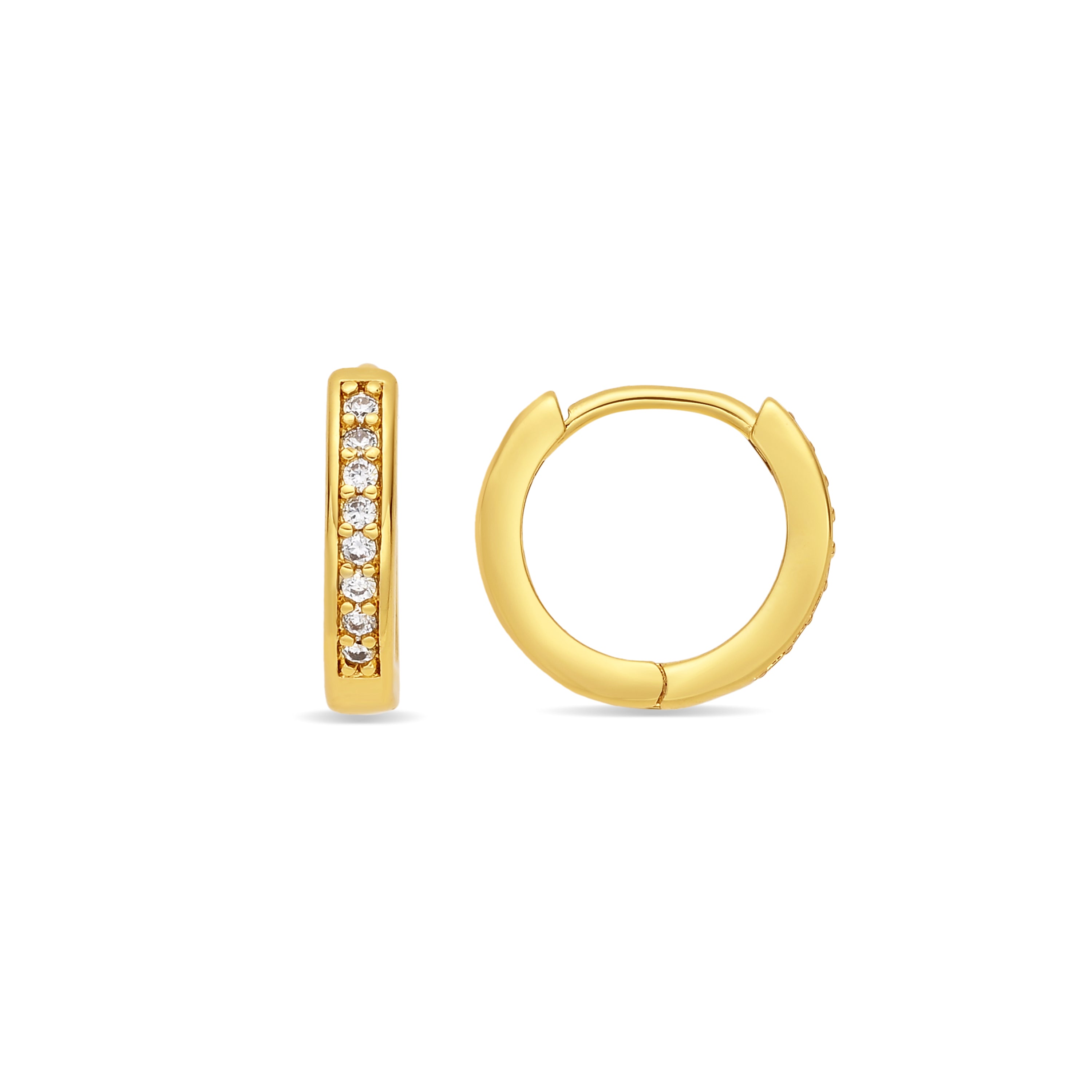 Pendientes de Circonita Brillante acabado en oro amarillo de 18k - Mica