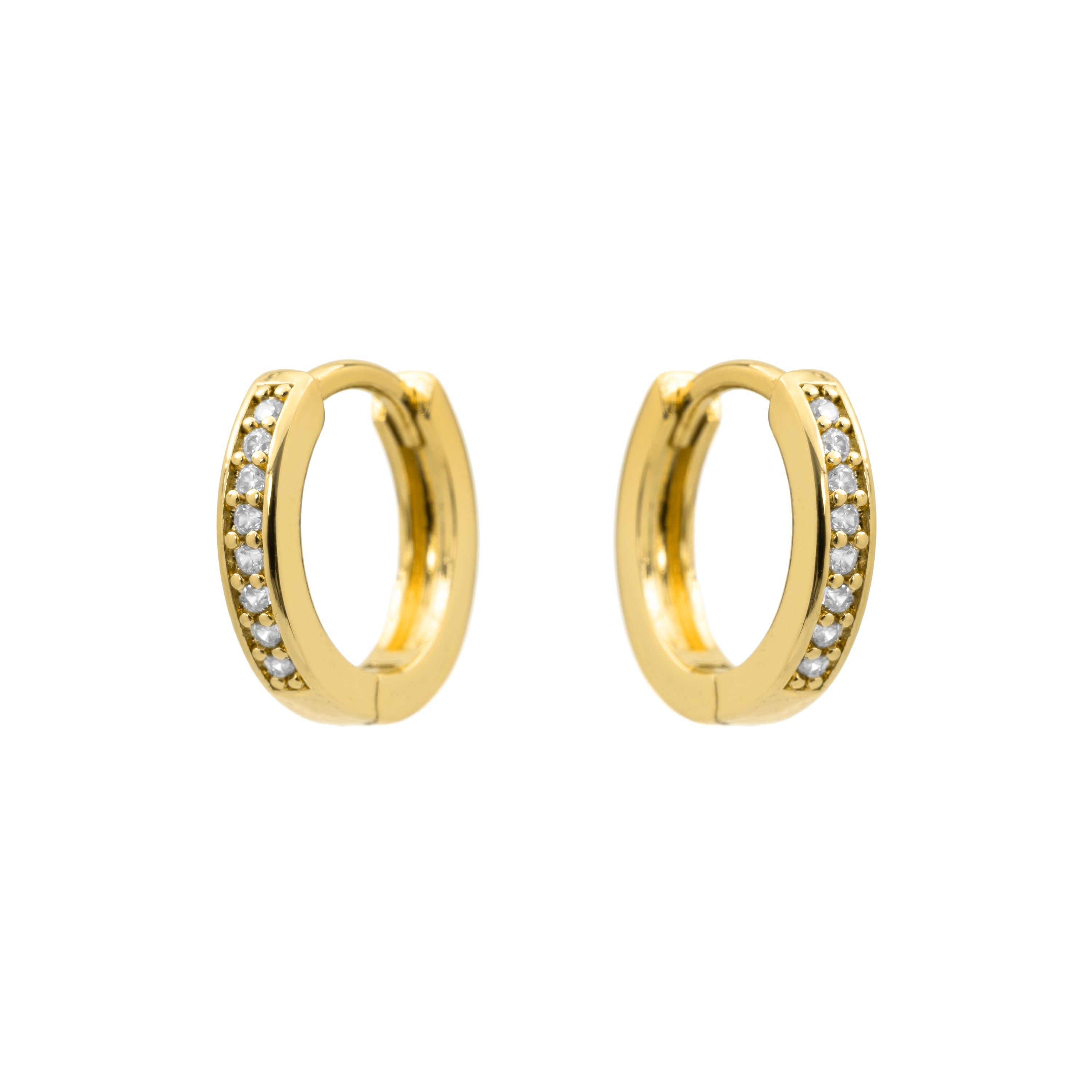 Pendientes de Circonita Brillante acabado en oro amarillo de 18k - Mica
