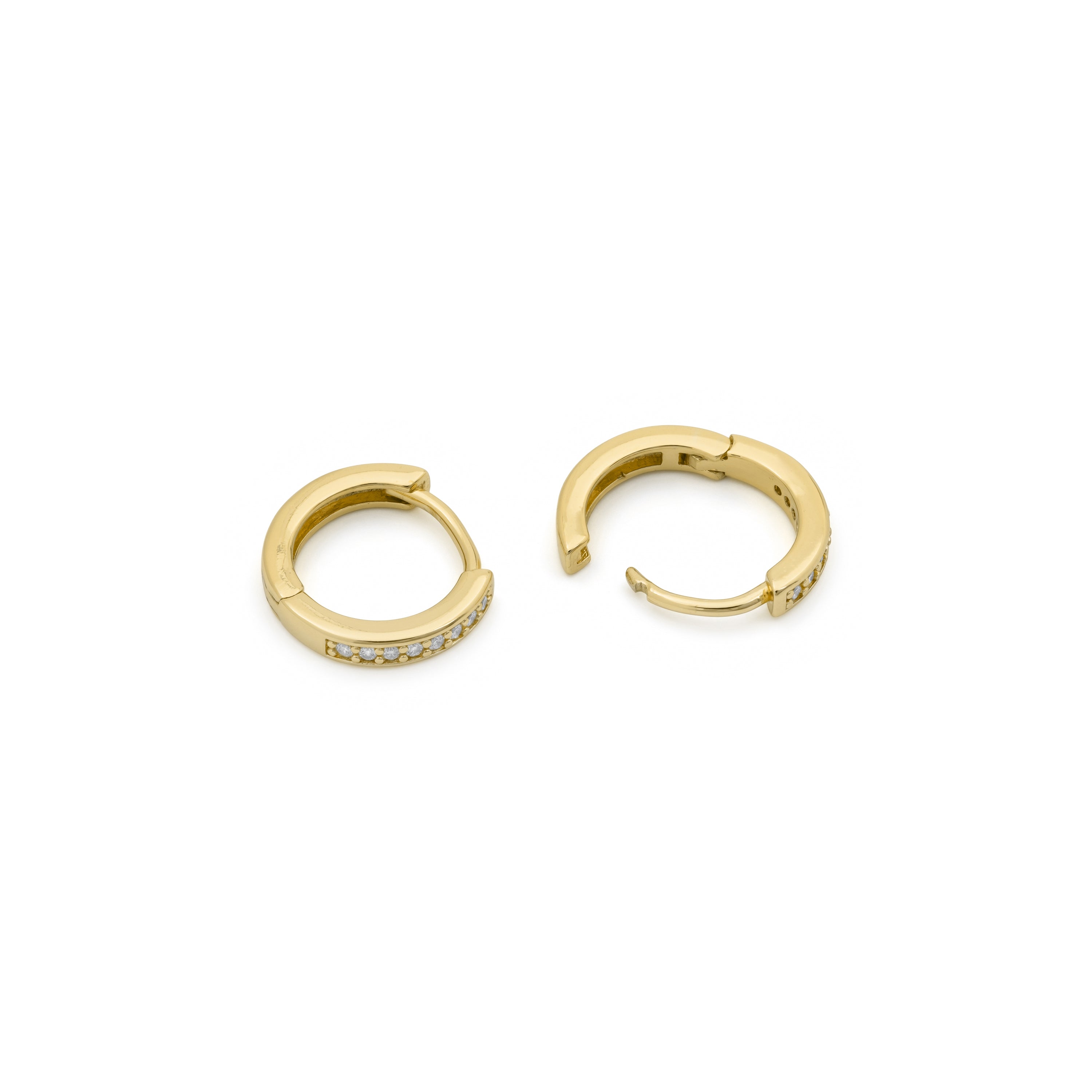 Pendientes de Circonita Brillante acabado en oro amarillo de 18k - Mica