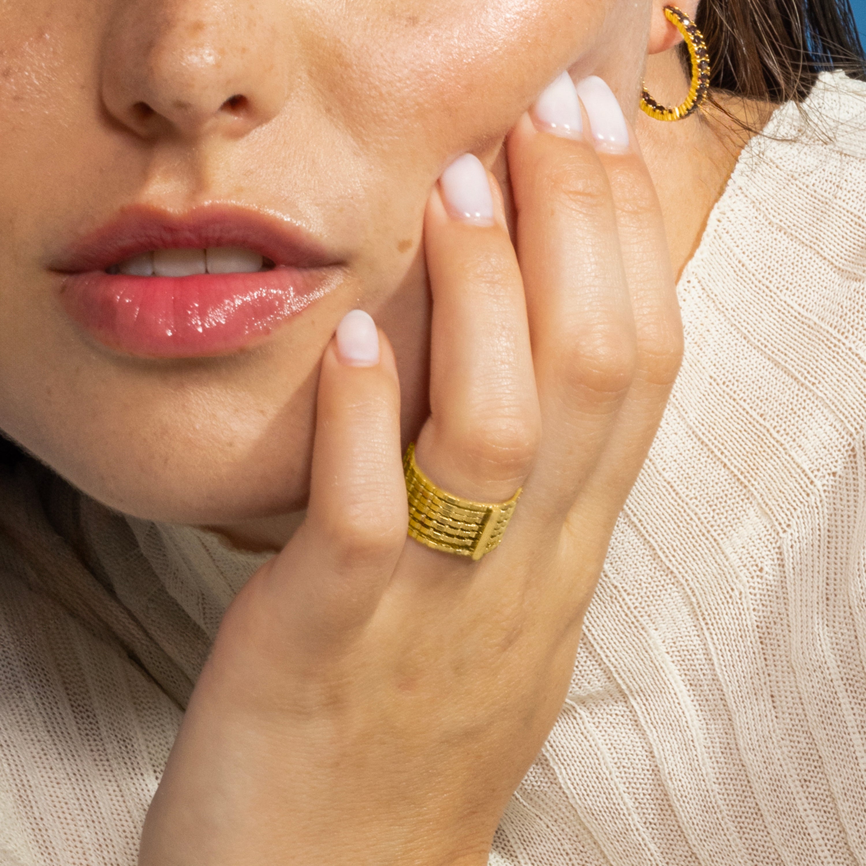 Bague finition or jaune 18K - Sayri