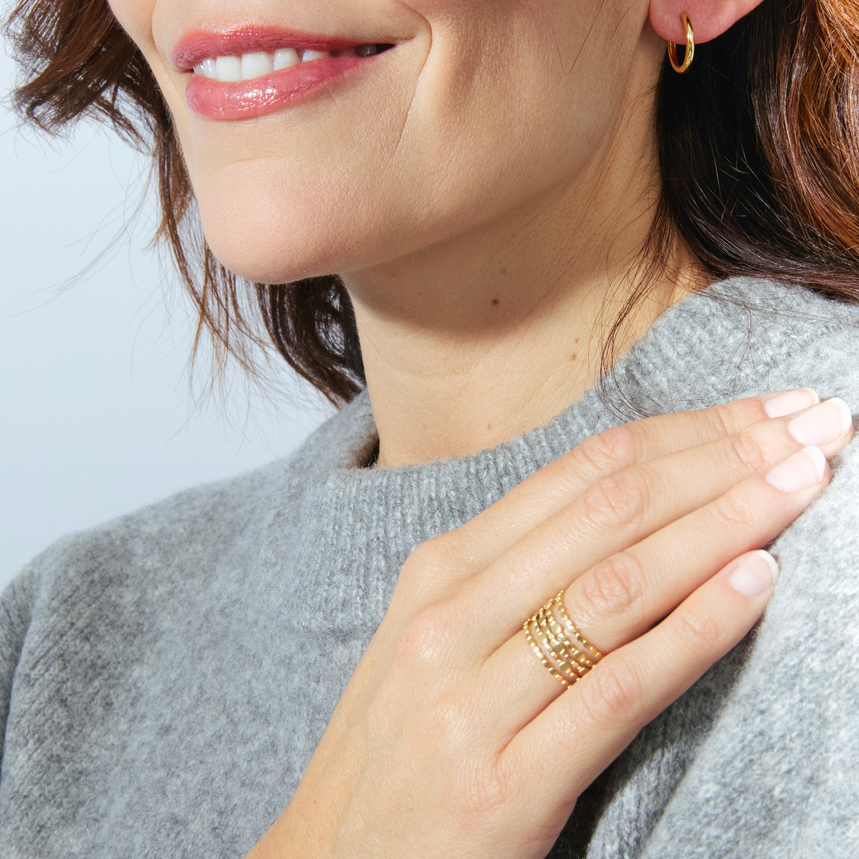 Anillo acabado en oro amarillo 18K - Zaie