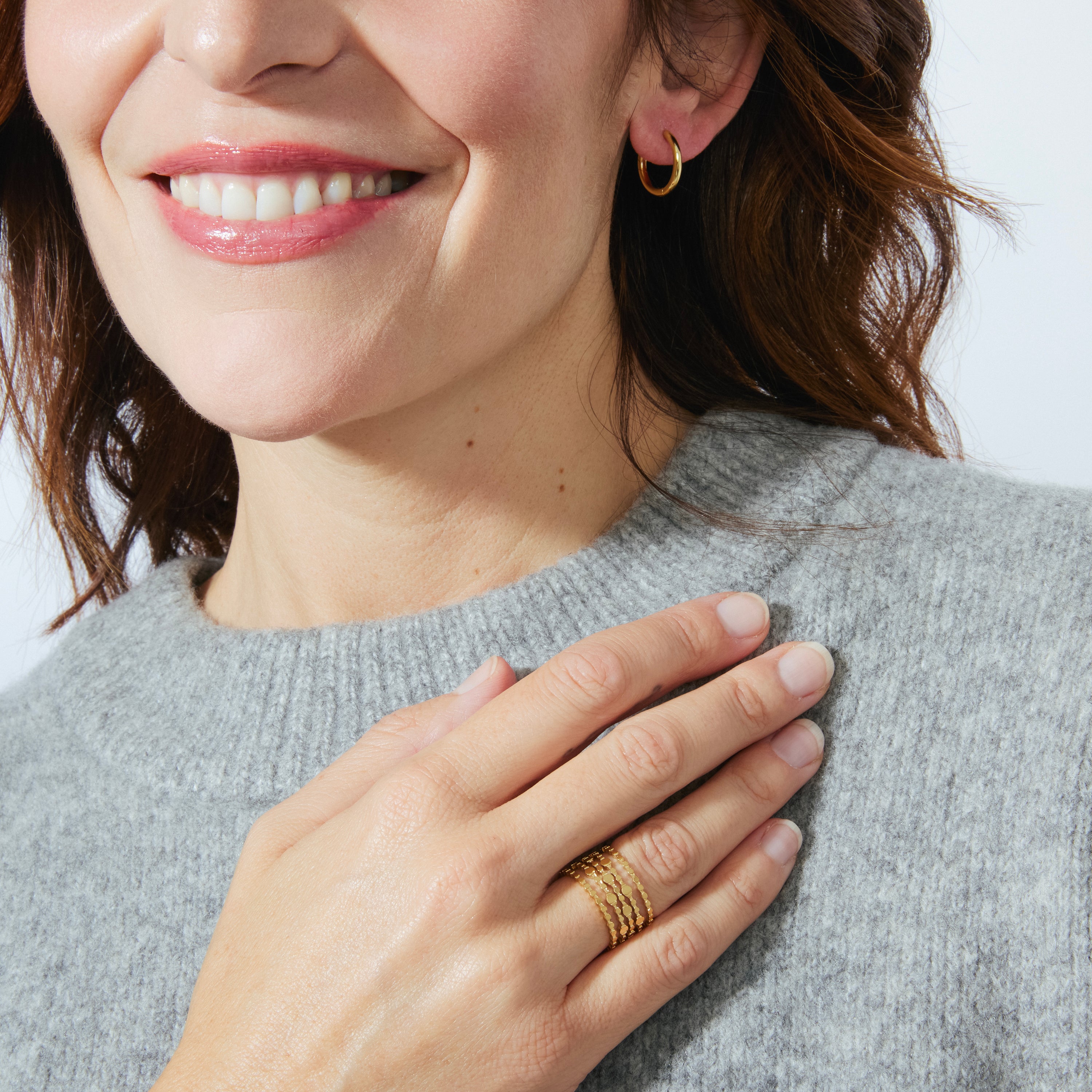 Bague finition en or jaune 18K - Zaie