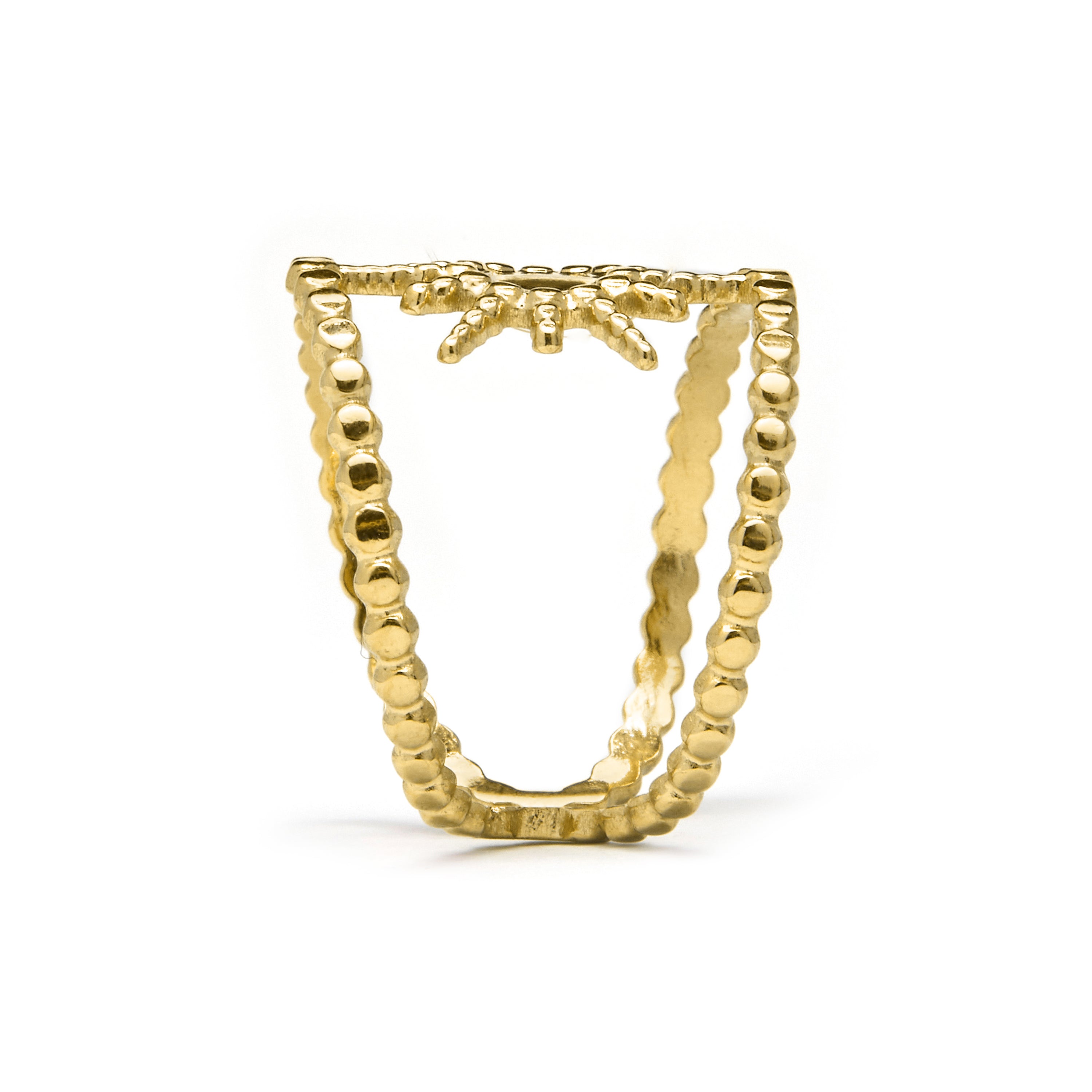 Anillo acabado en oro amarillo 18K - Daeba