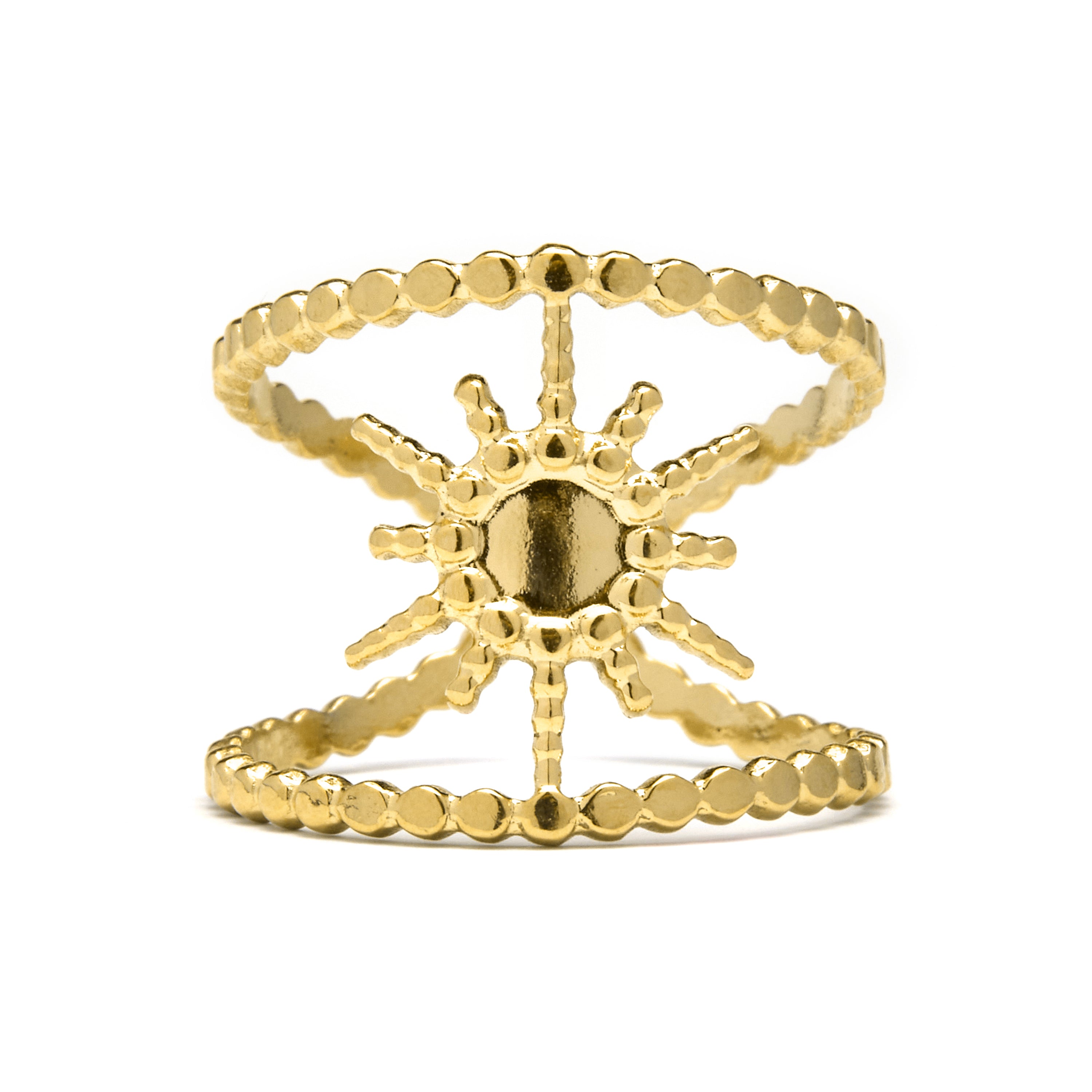 Anillo acabado en oro amarillo 18K - Daeba