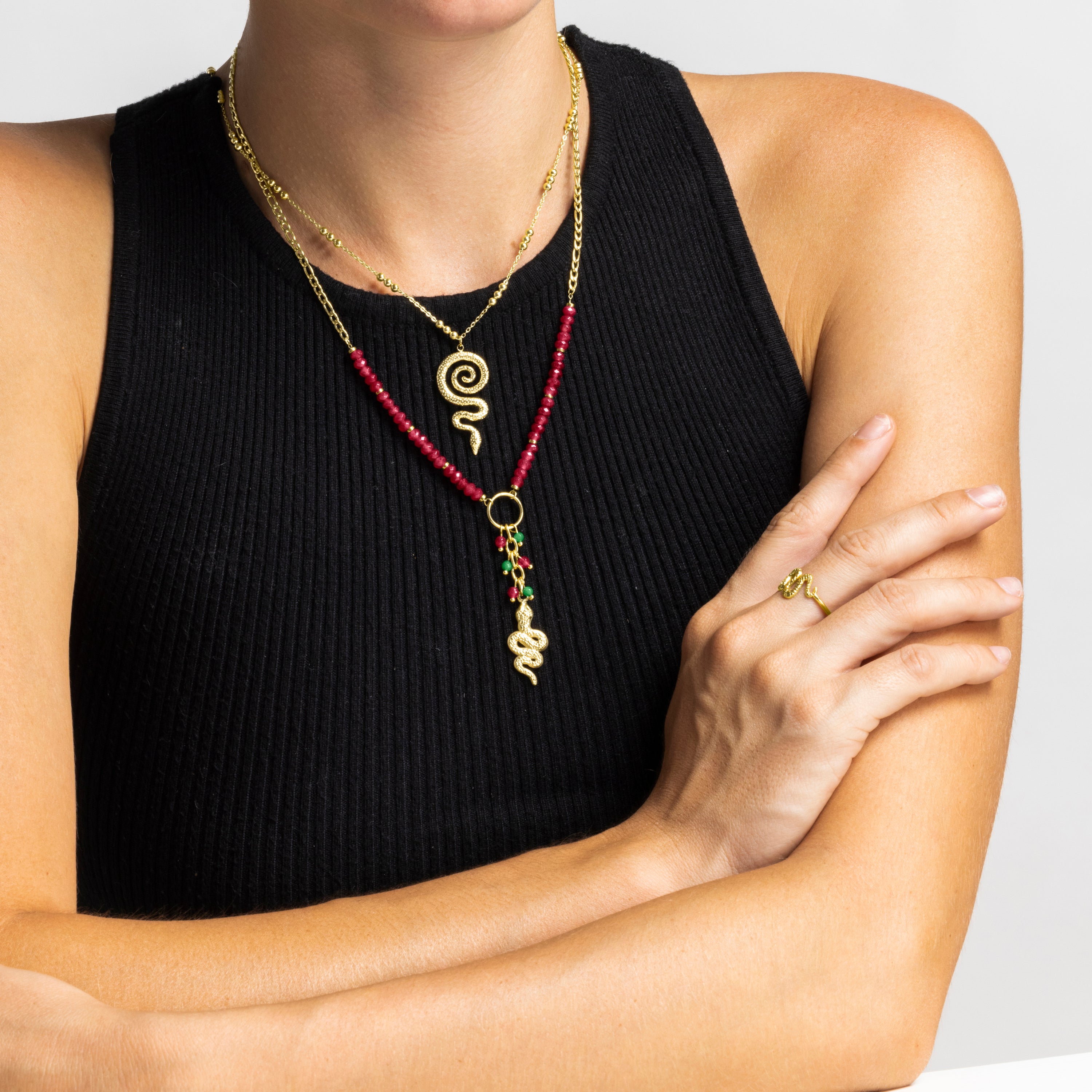 18k gold finished ring - Miak
