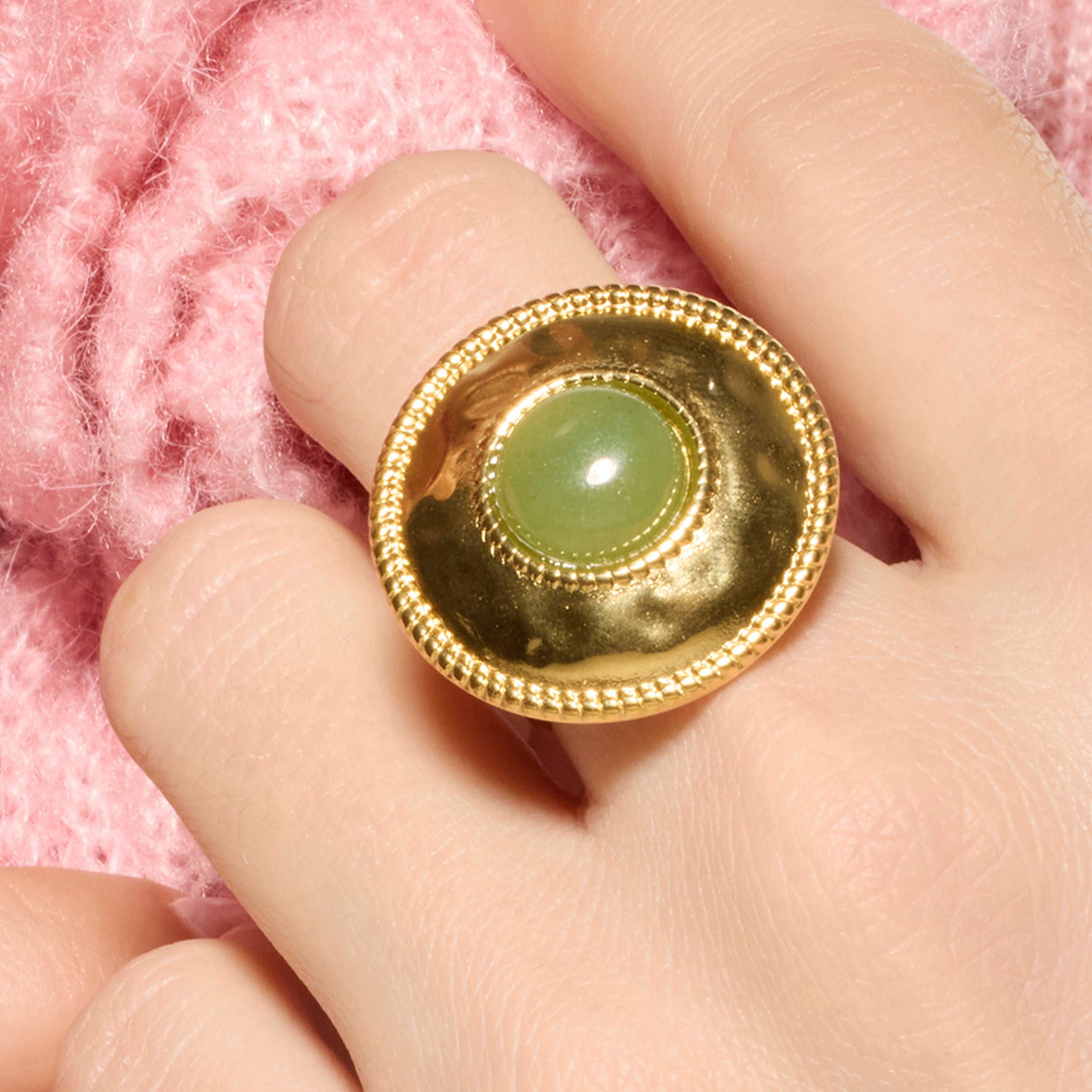Anello finitura oro giallo 18k e Turchese - Tezo