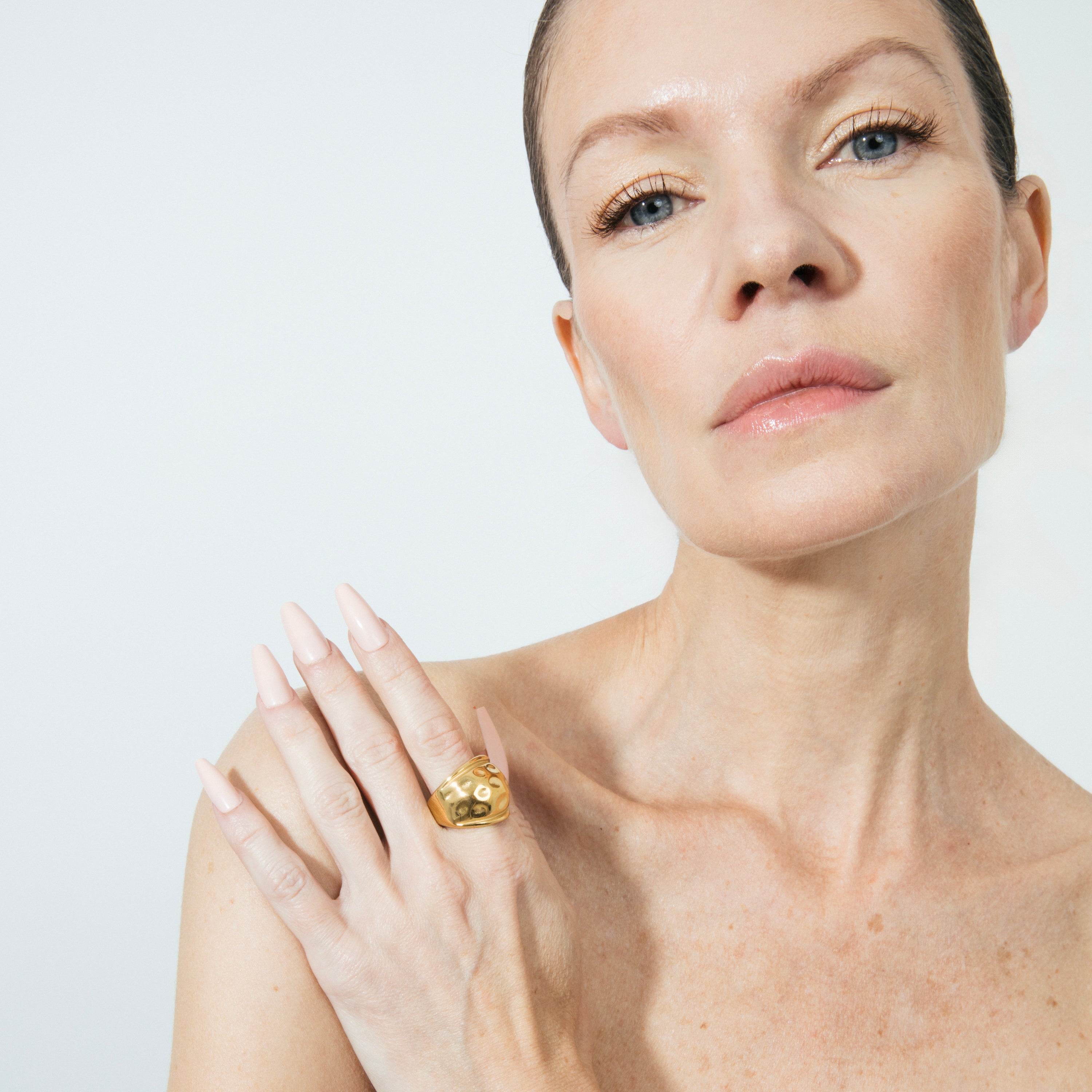 Bague finition en or jaune 18k - Belol