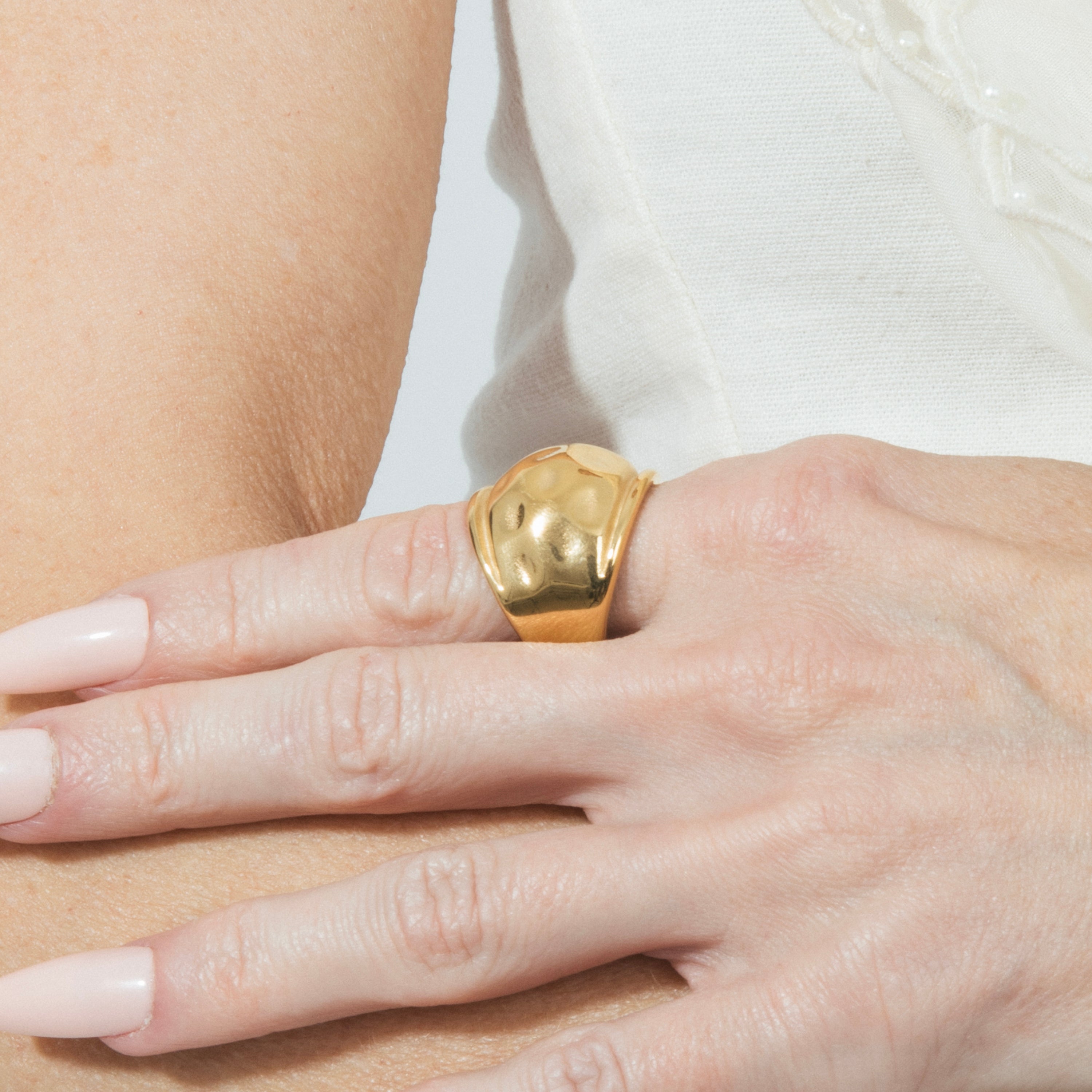 Bague finition en or jaune 18k - Belol