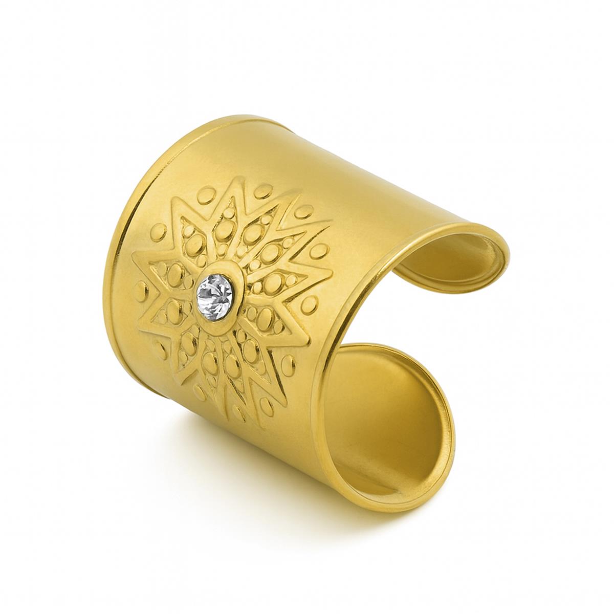 Anillo de Circonita Brillante acabado en oro amarillo 18k - Himbba