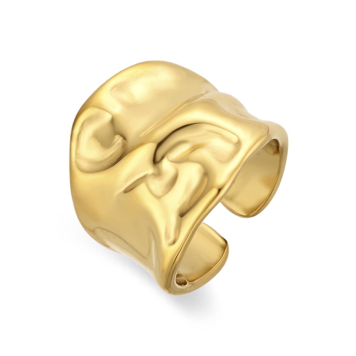 Anel com acabamento em ouro amarelo 18k - Suodja