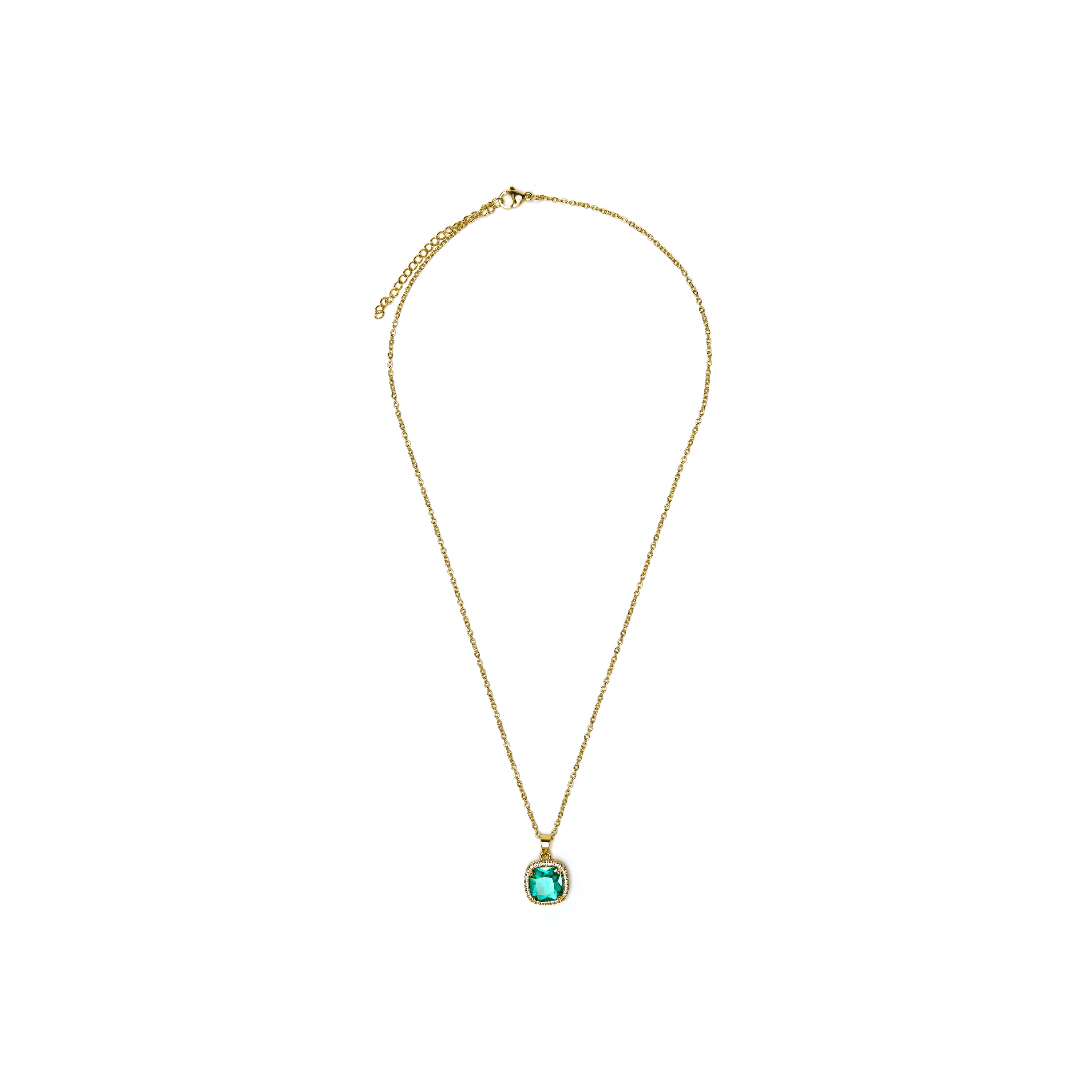 Collana con Quarzo Idrotermale Verde Paraiba finitura oro giallo 18k - Kada