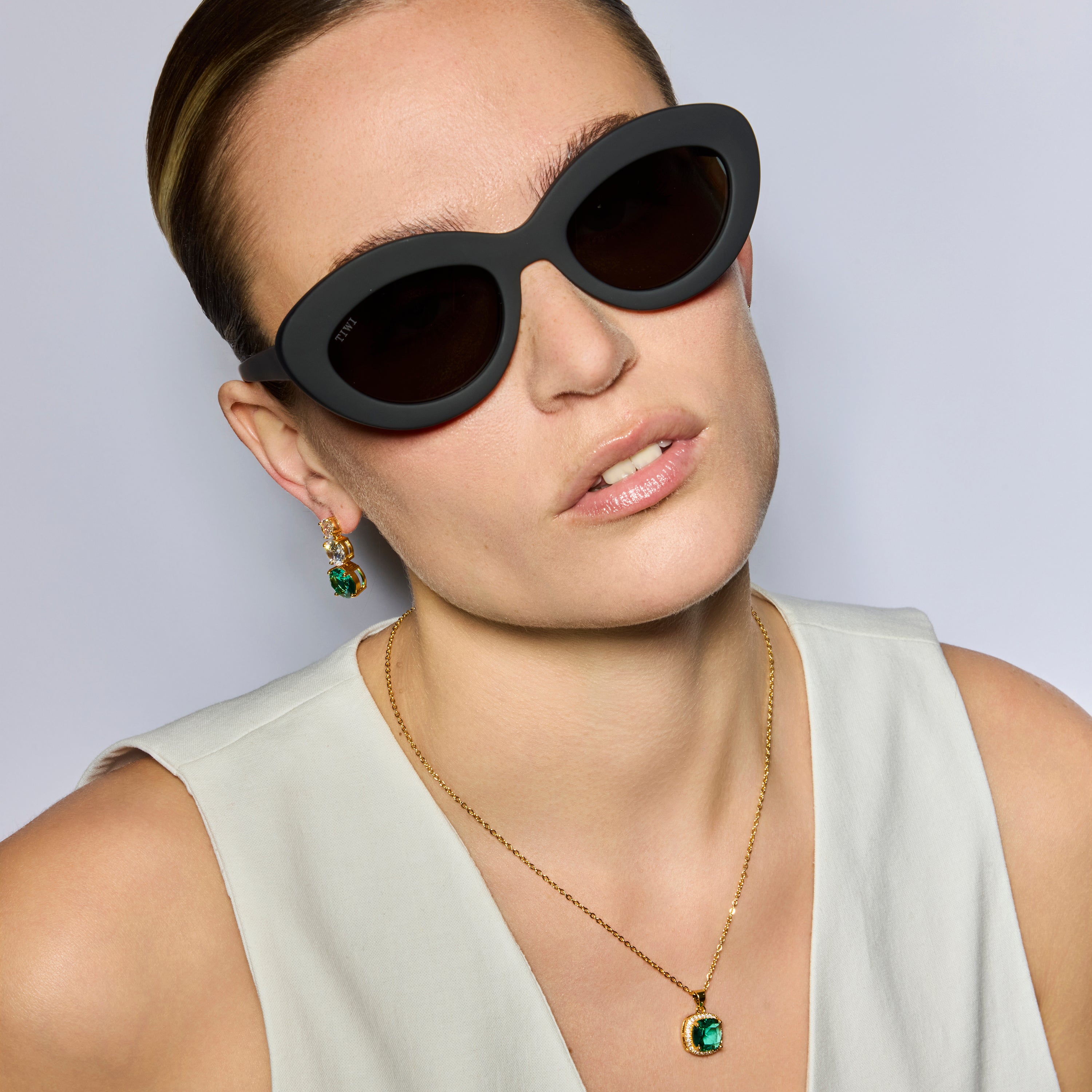 Collana con Quarzo Idrotermale Verde Paraiba finitura oro giallo 18k - Kada