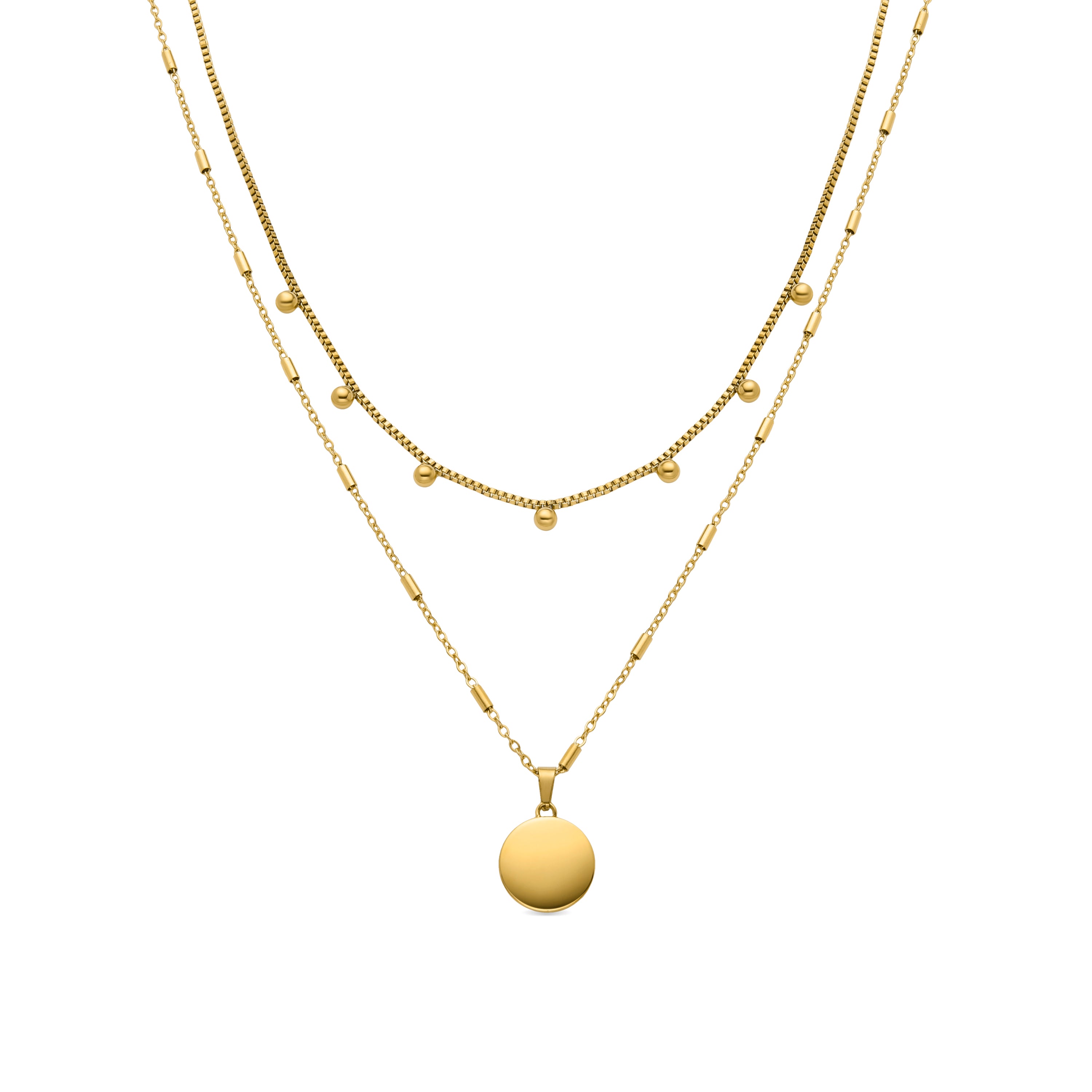 18K yellow gold finished collar - Nehi
