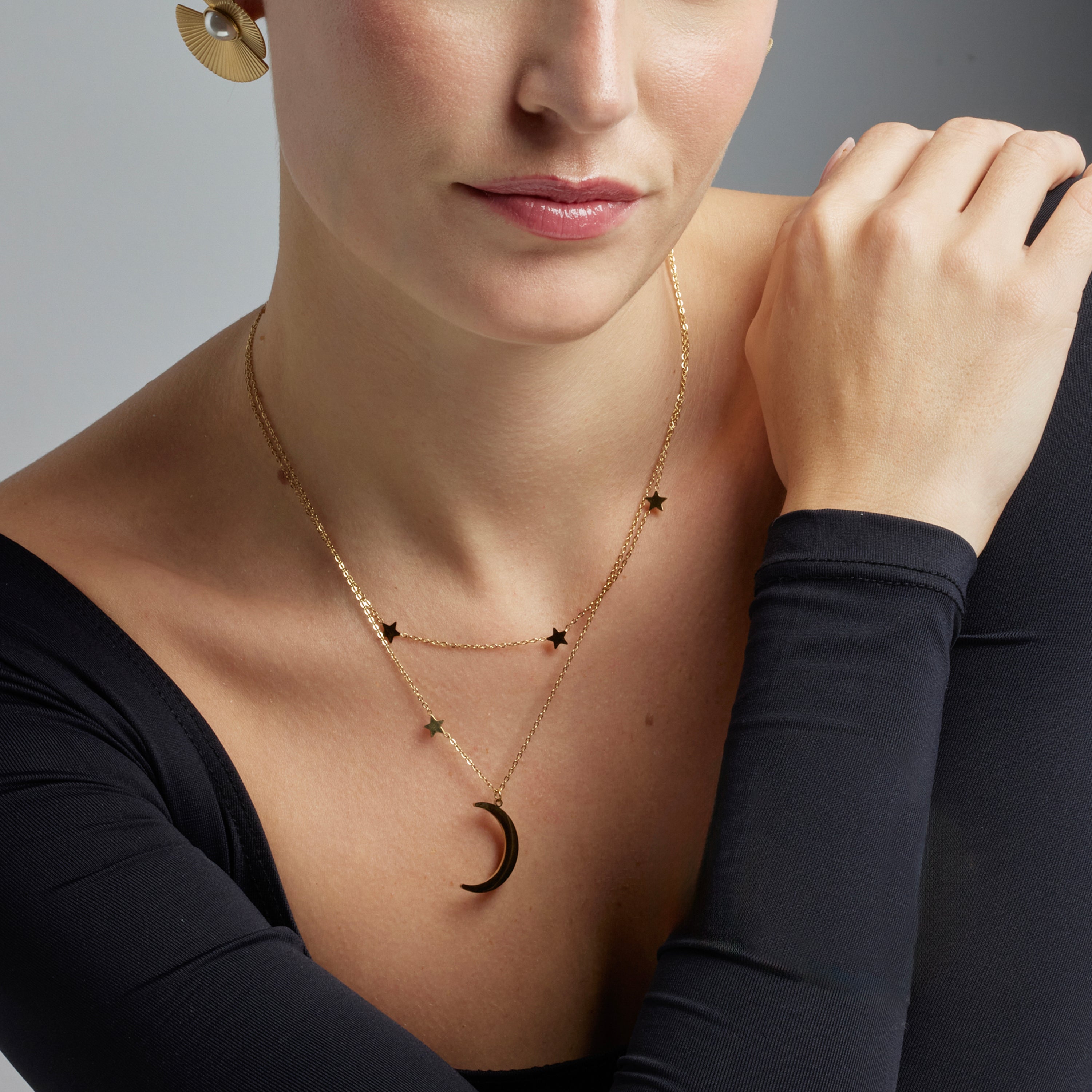 18K yellow gold finished collar - Monil
