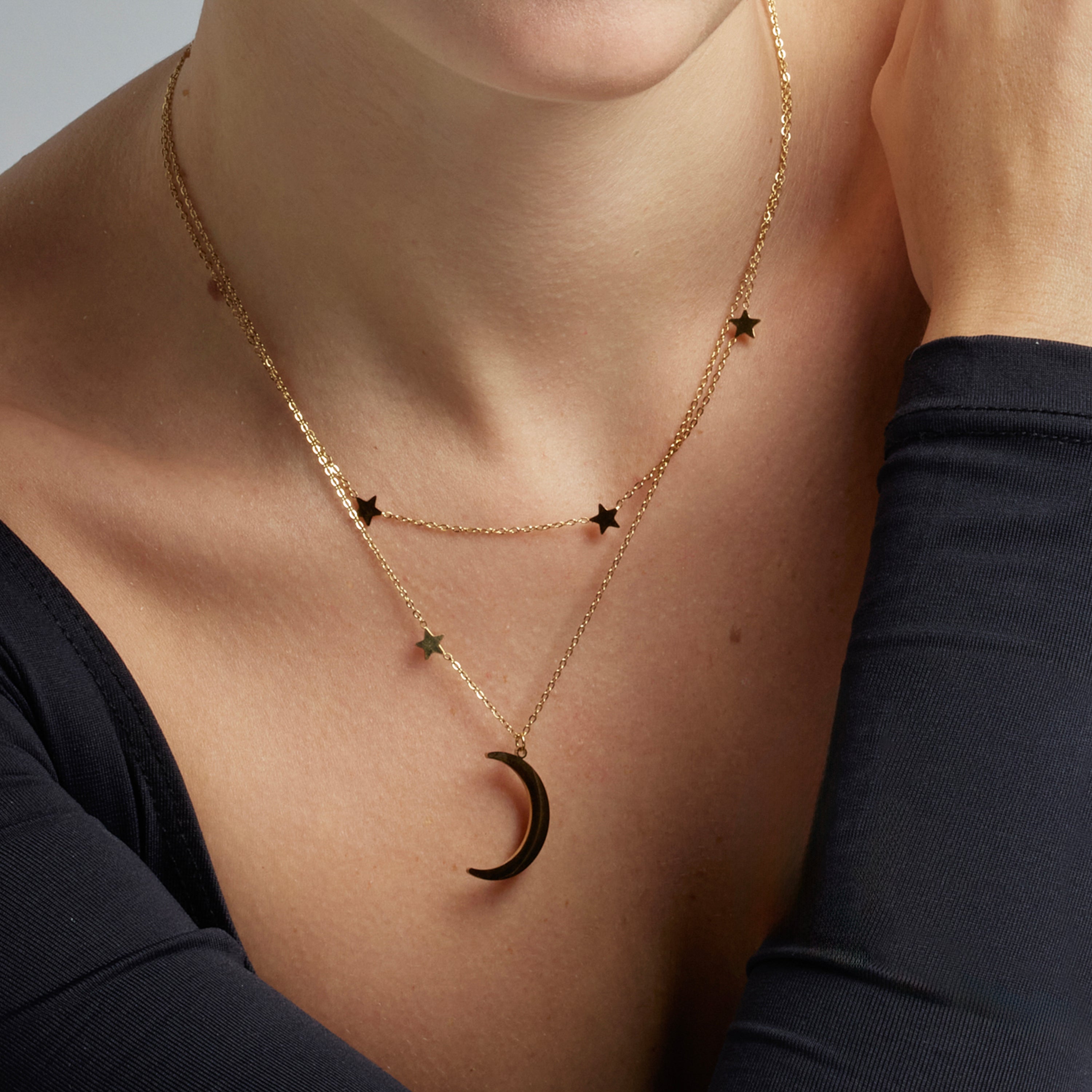 18K yellow gold finished collar - Monil