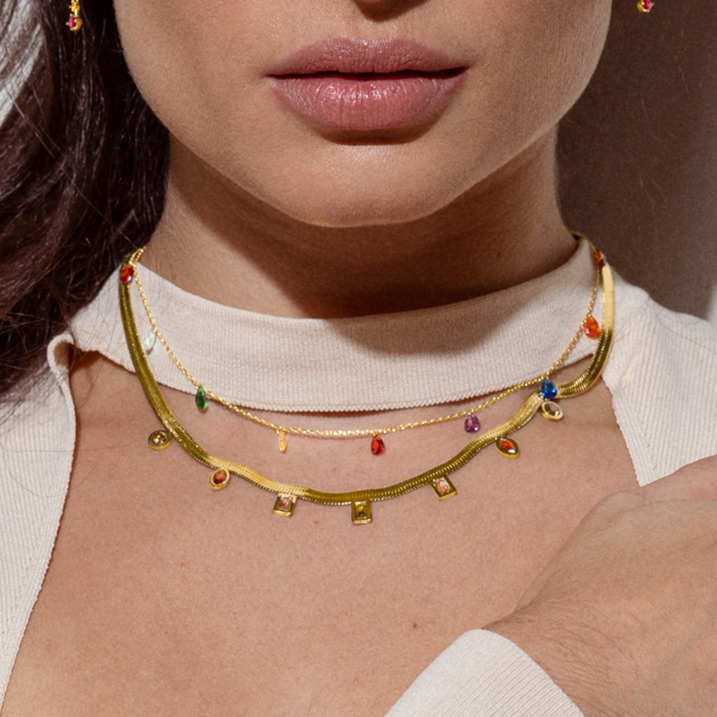 Collier finition en or jaune 18K - Phieo