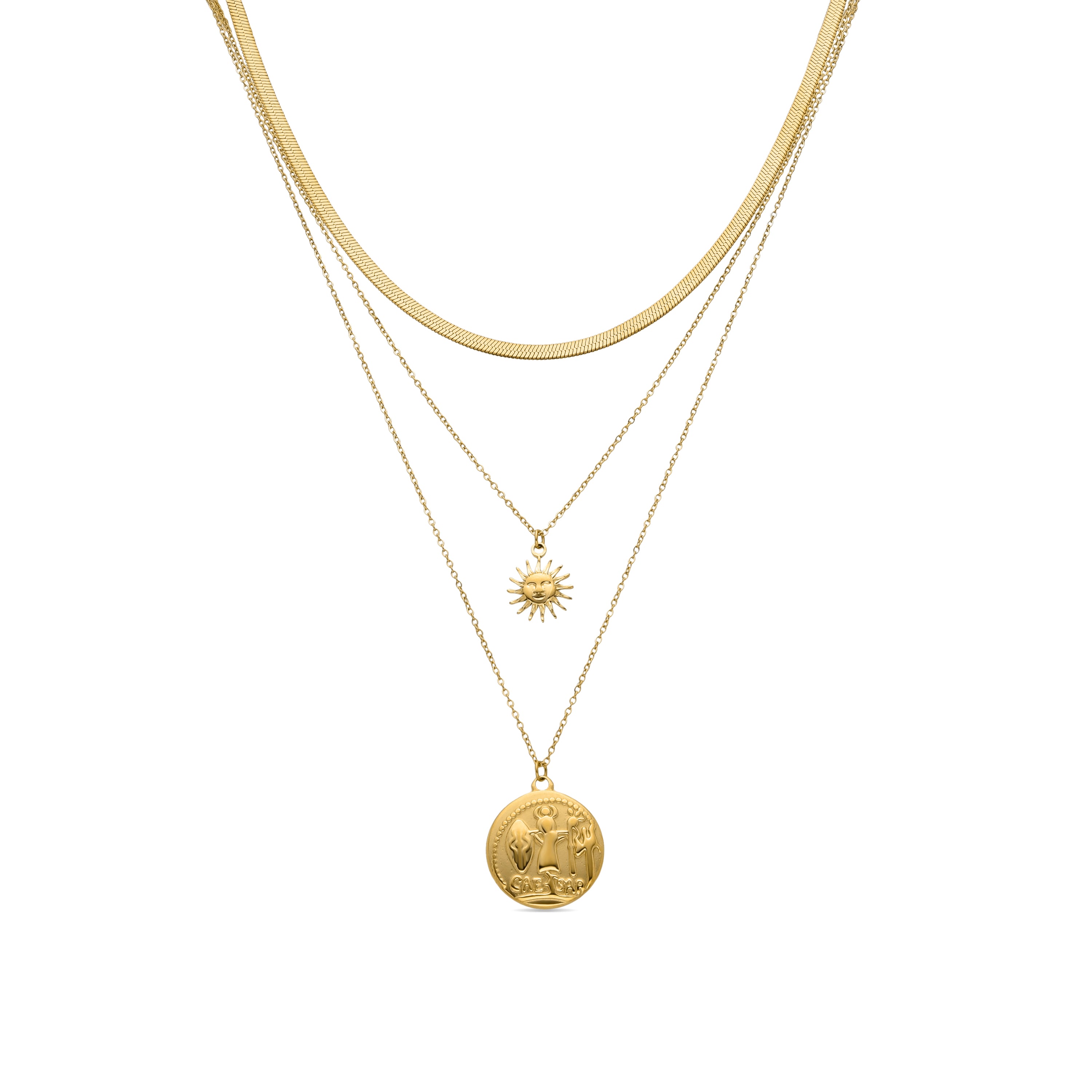 Colar acabado em ródio - Wiga