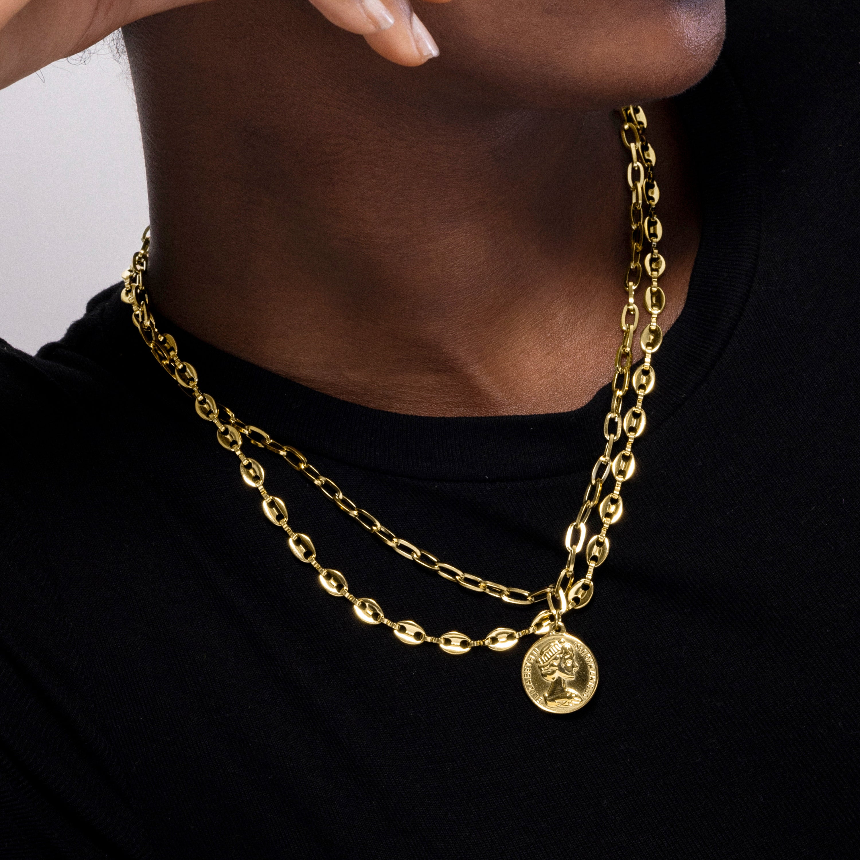 Colar acabado em ouro amarelo 18K - Takson