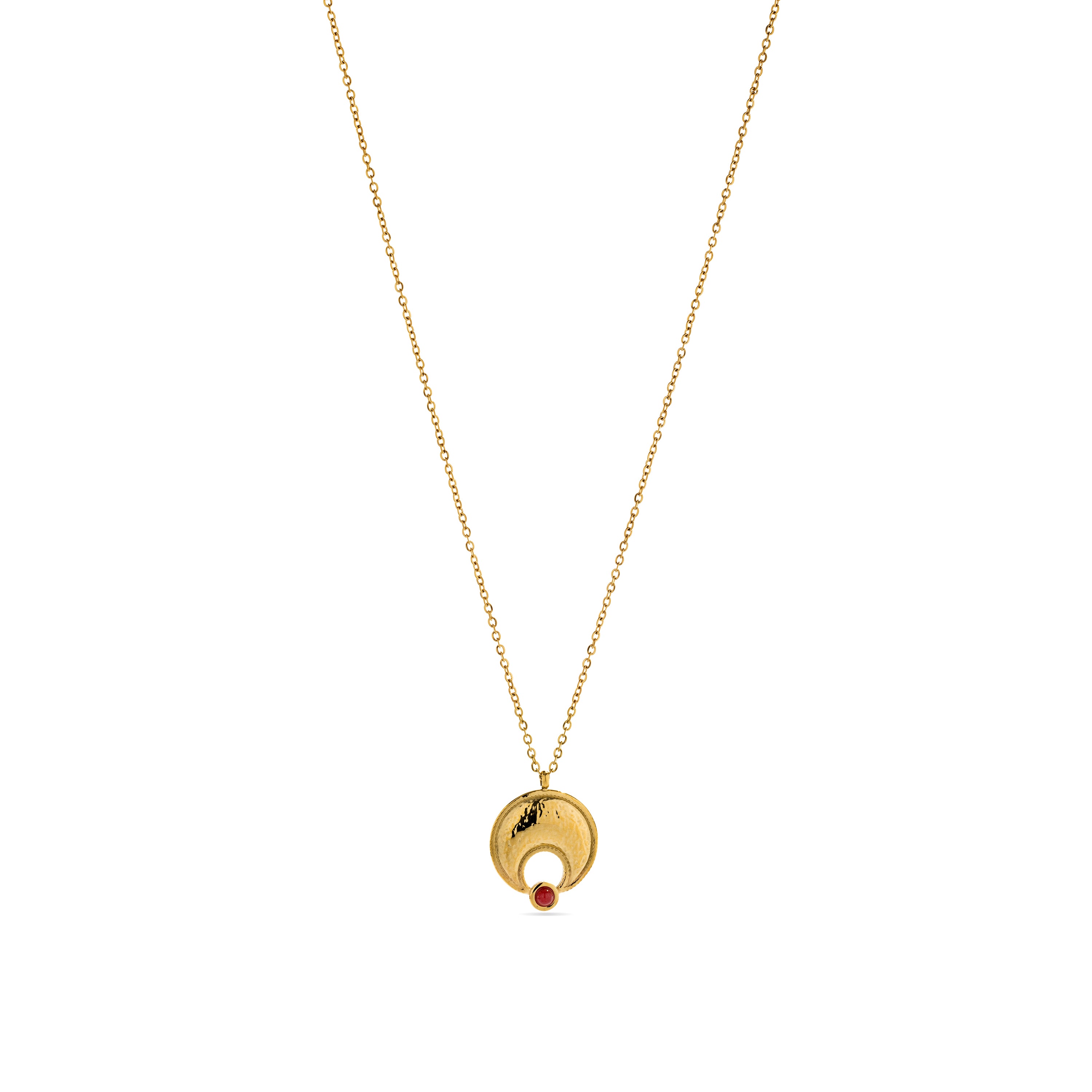 Colar de Coral acabado em ouro amarelo 18K - Euvia