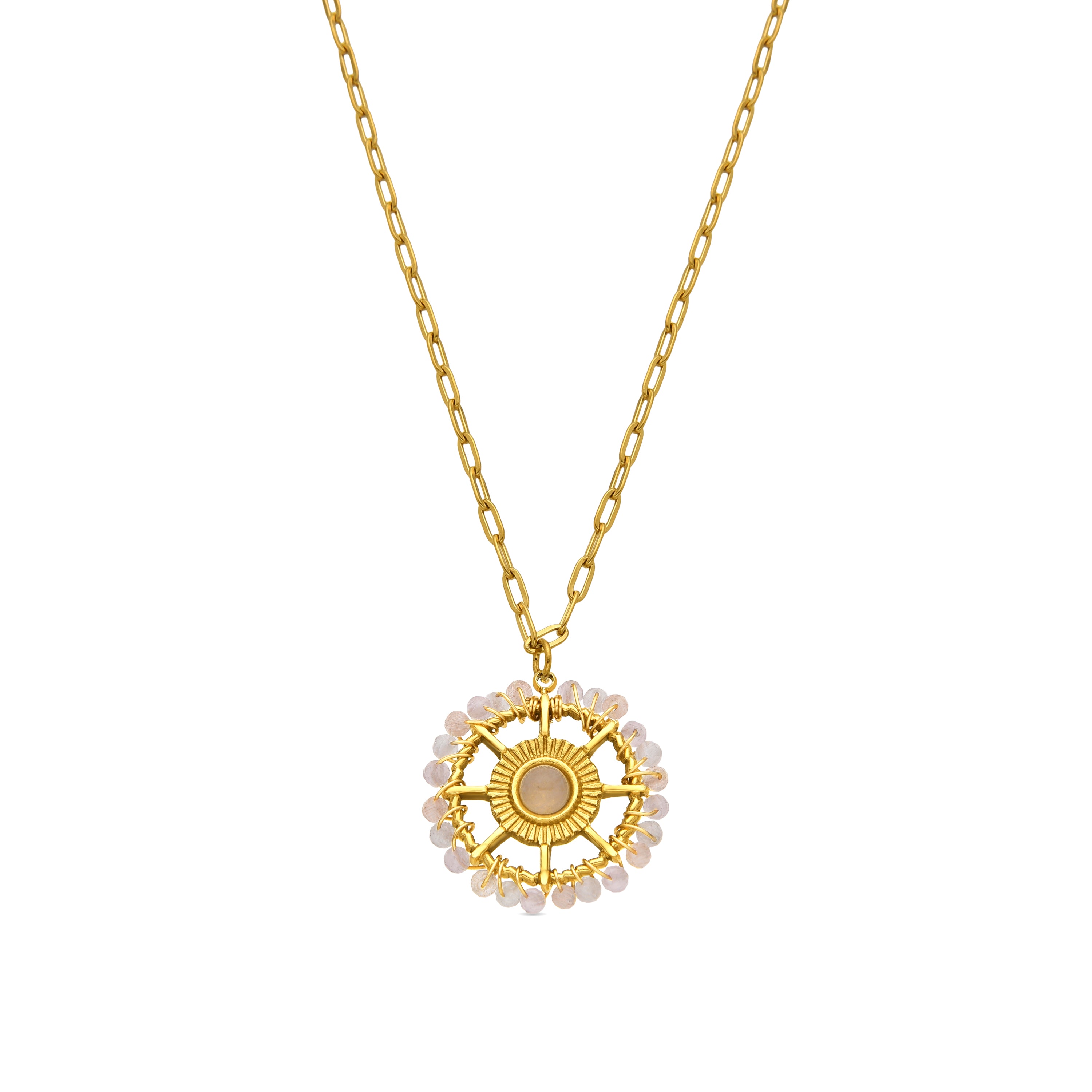 Colar com Zircónia Brilhante acabamento ouro 18k - Yakde