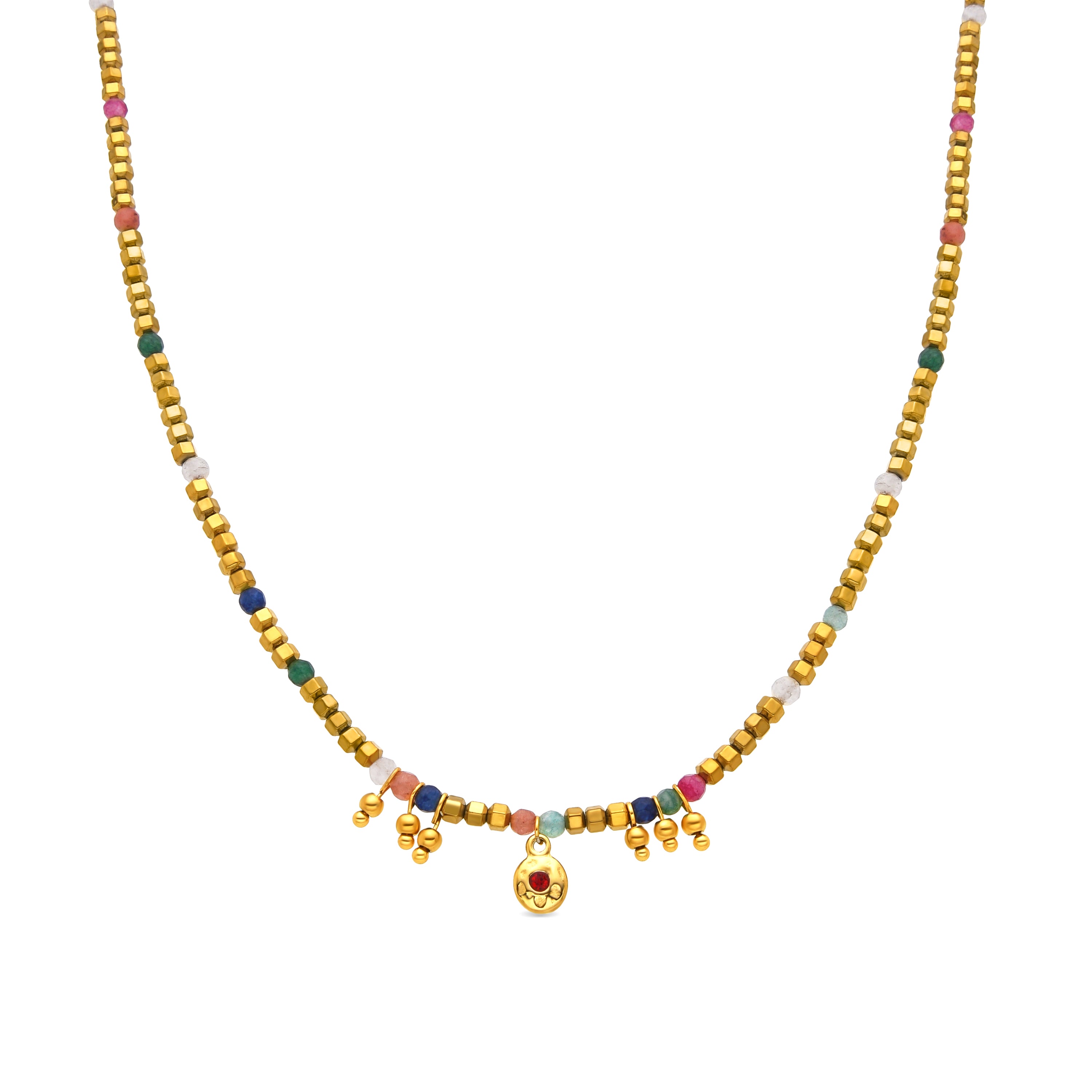 Damya necklace 18k gold finish