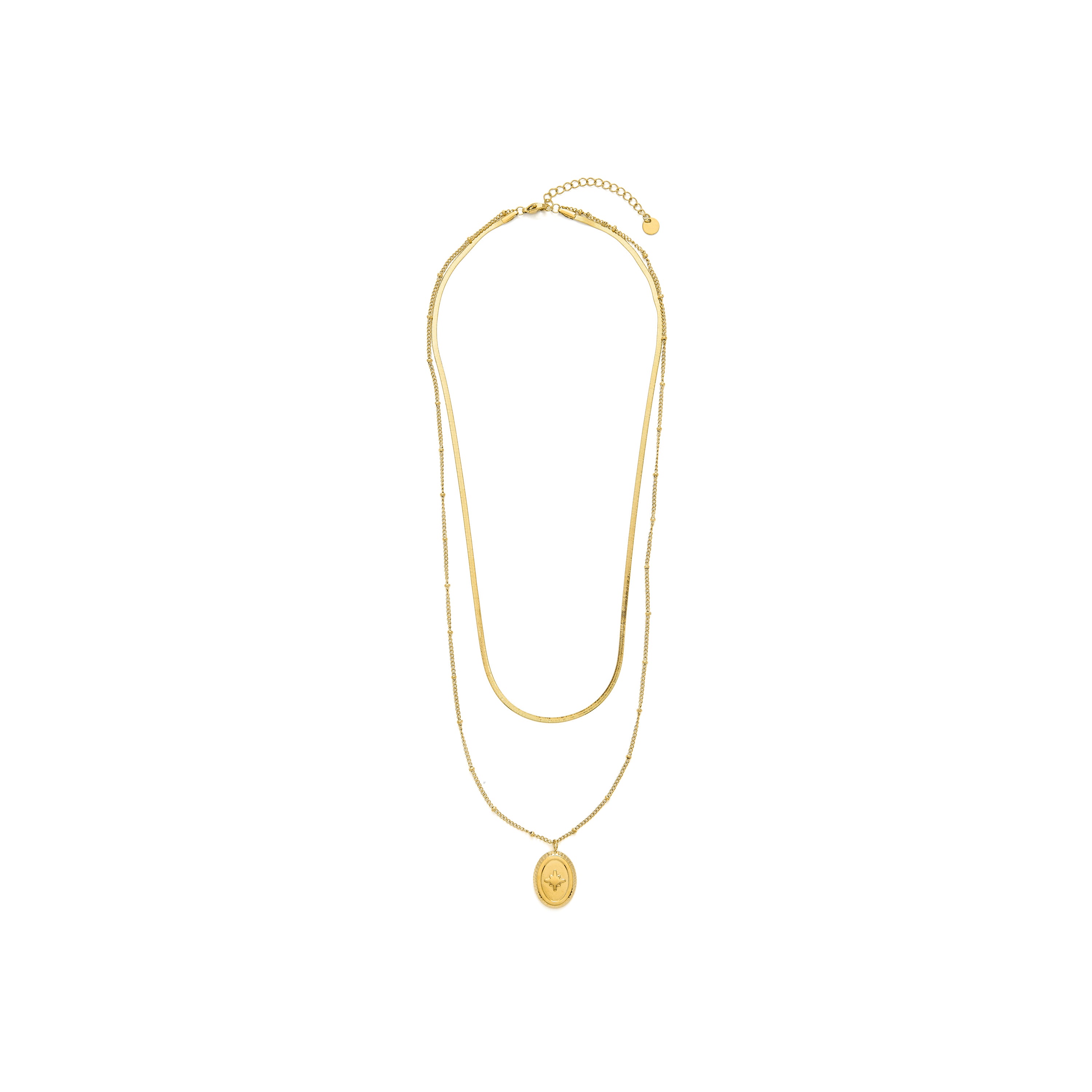 Bright Zirconia Necklace finished in 18k yellow gold - Laiwan