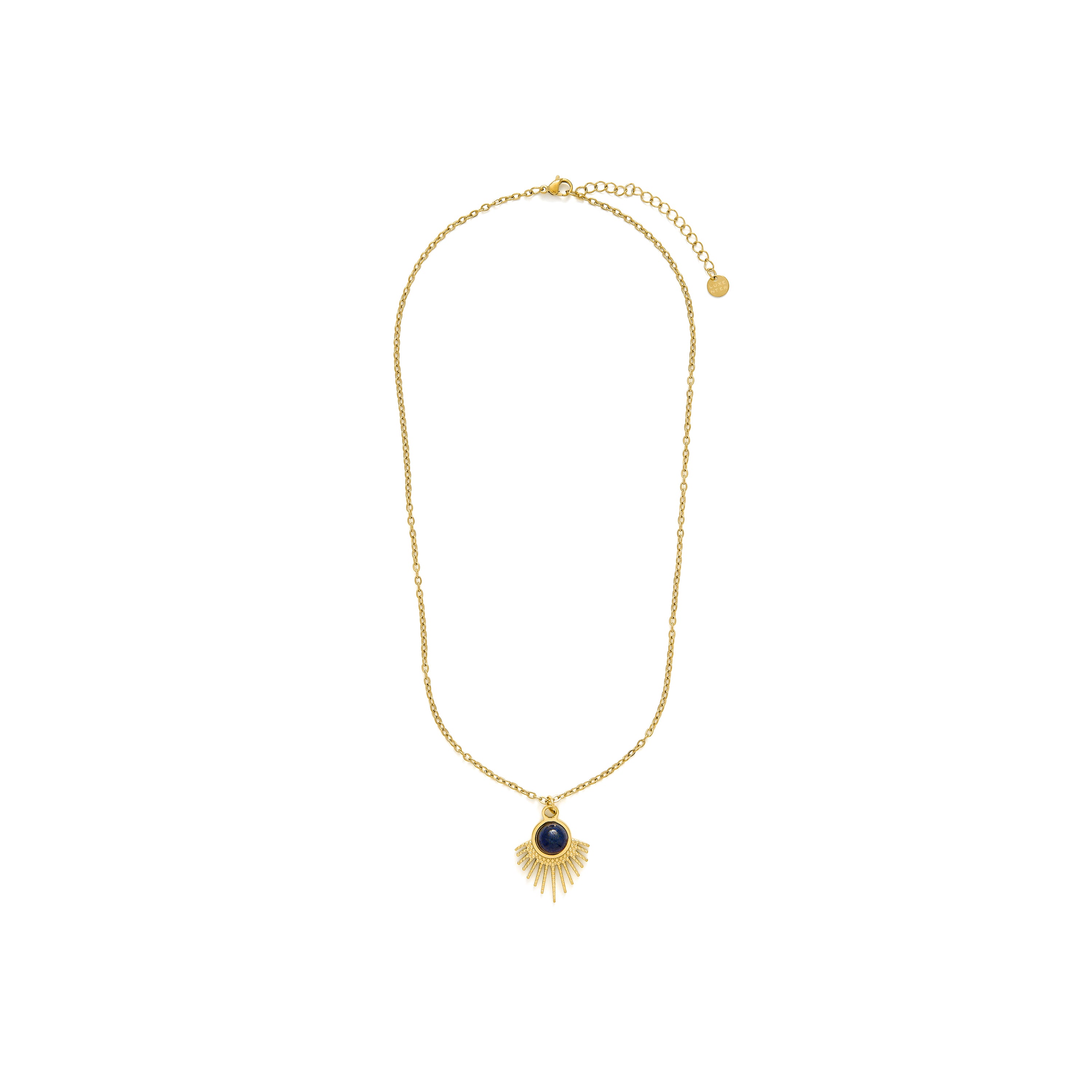 Collar de Lapislazuli Natural acabado en oro amarillo 18k - Ankyo
