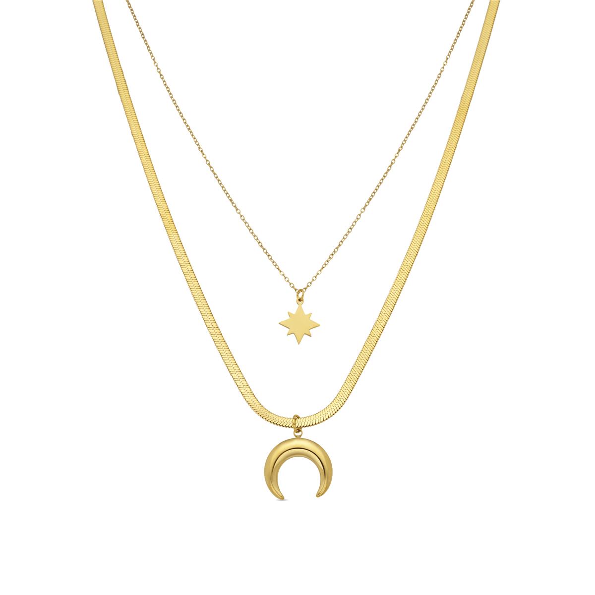 Halsband mit 18k Gelbgold-Finish - Fada