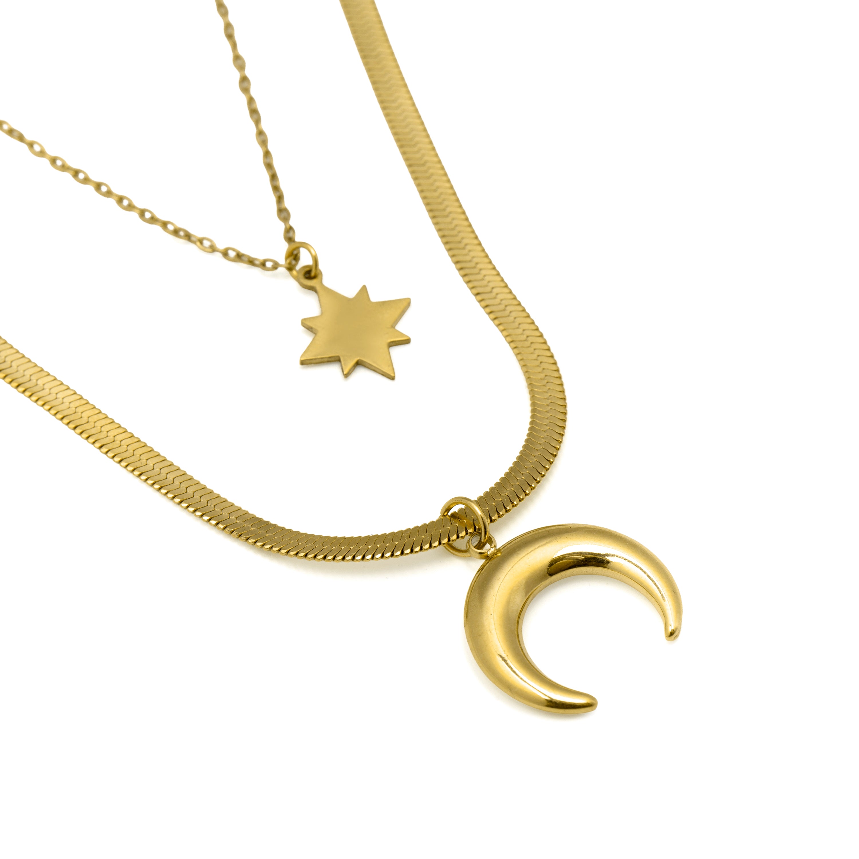 Collier finition en or jaune 18k - Fada