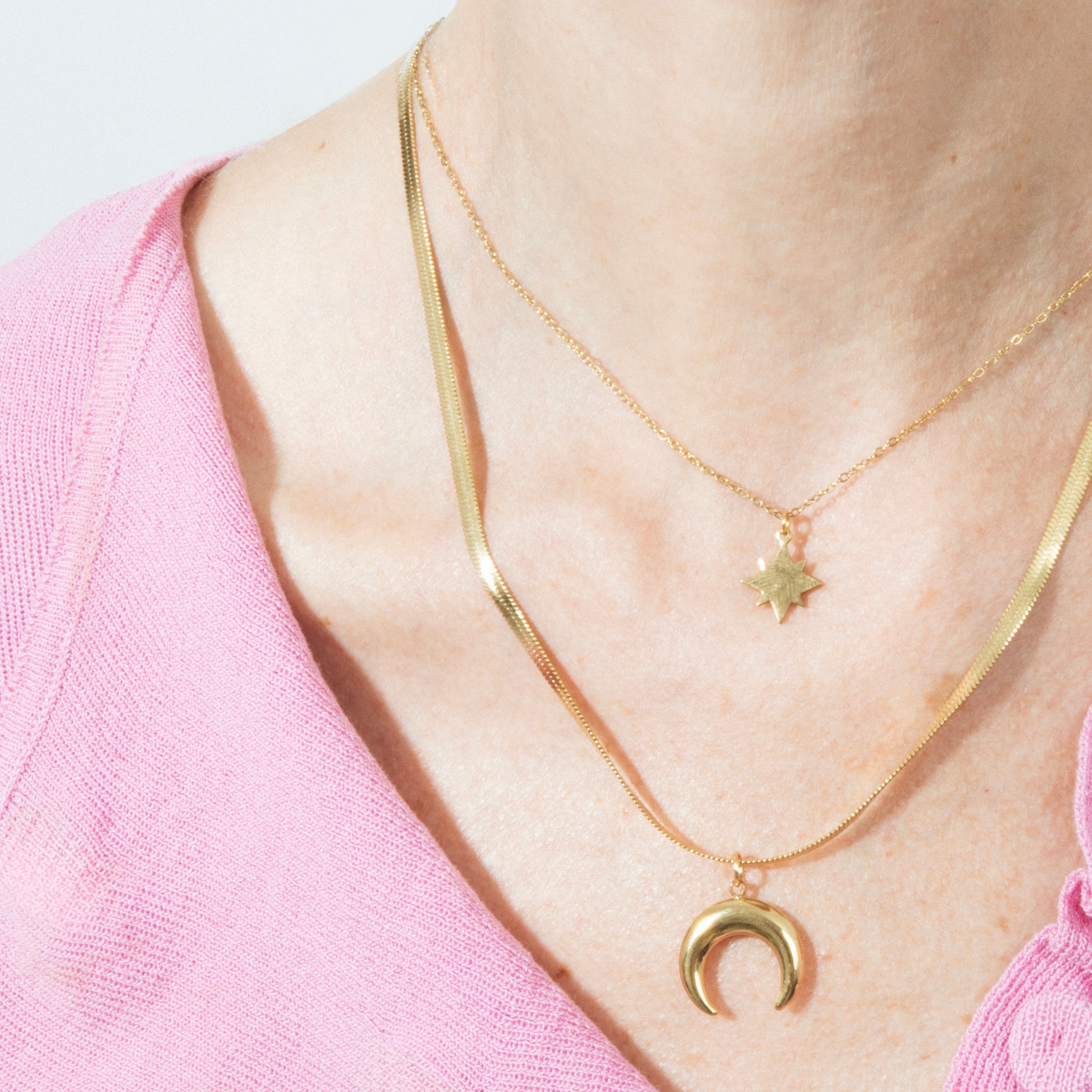 Collier finition en or jaune 18k - Fada