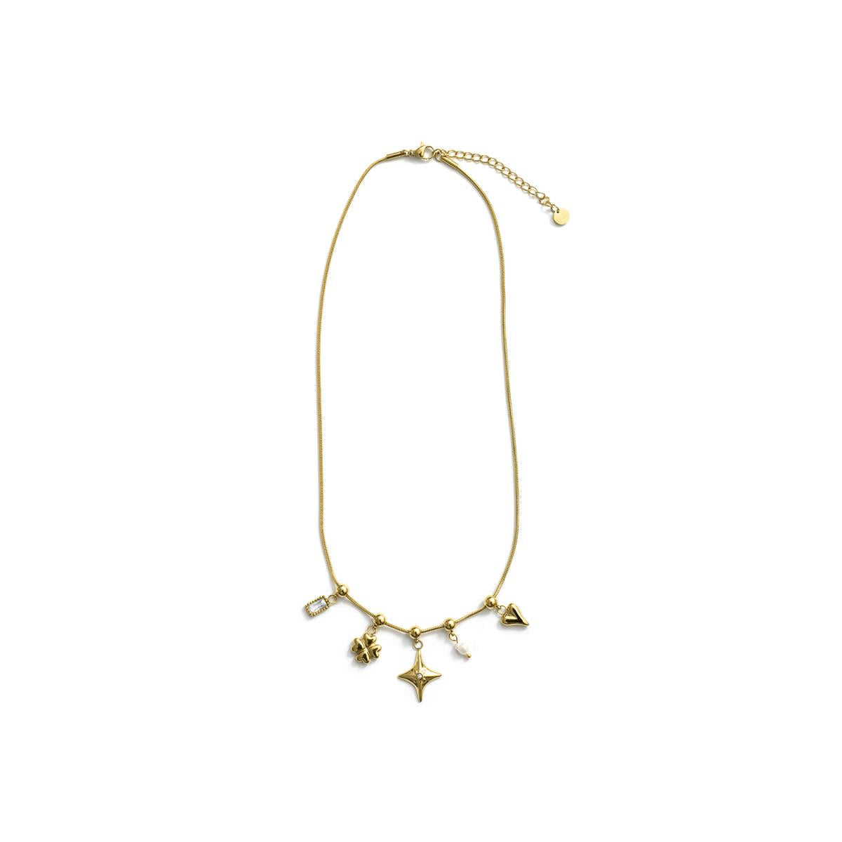 18k Yellow Gold Finished Sparkling Cubic Zirconia Necklace - Radlo