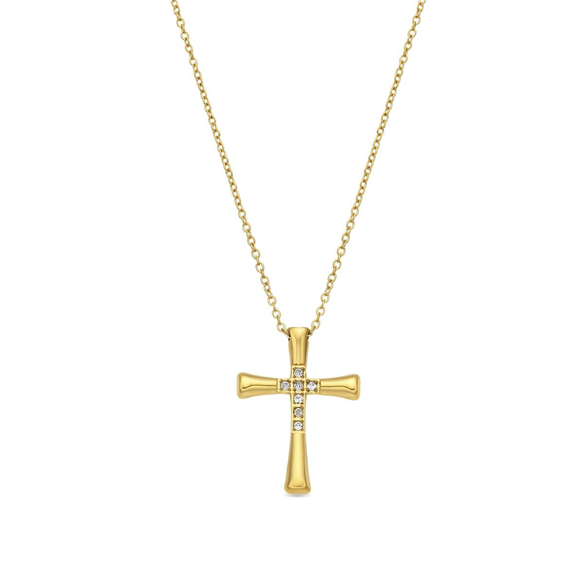 Colar de Zircónia Brilhante com acabamento em ouro amarelo 18k - Busit