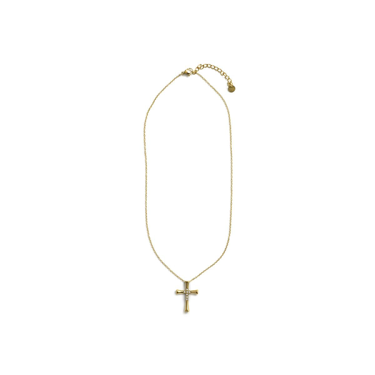 Colar de Zircónia Brilhante com acabamento em ouro amarelo 18k - Busit