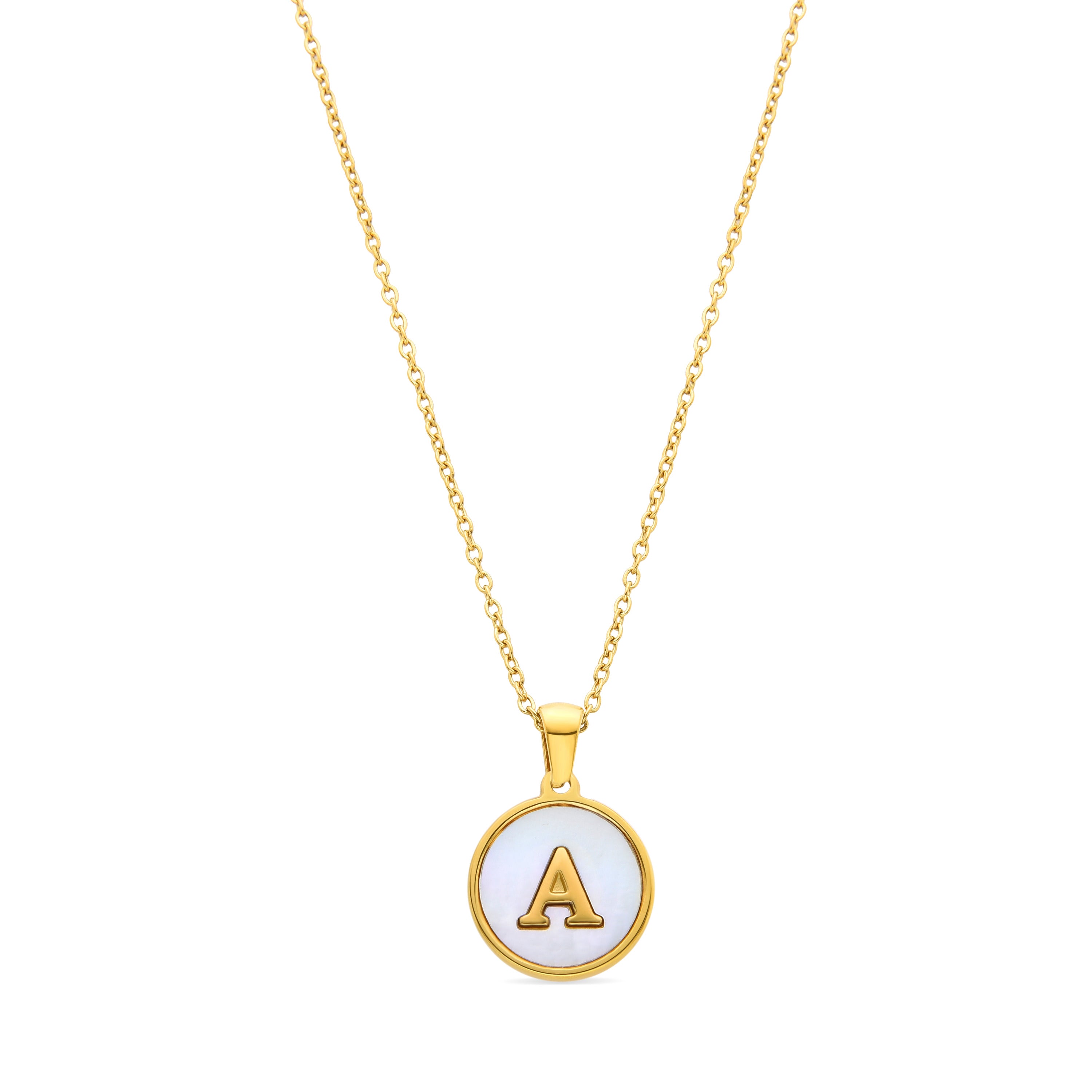 Alphabet necklace 18K gold plated finish