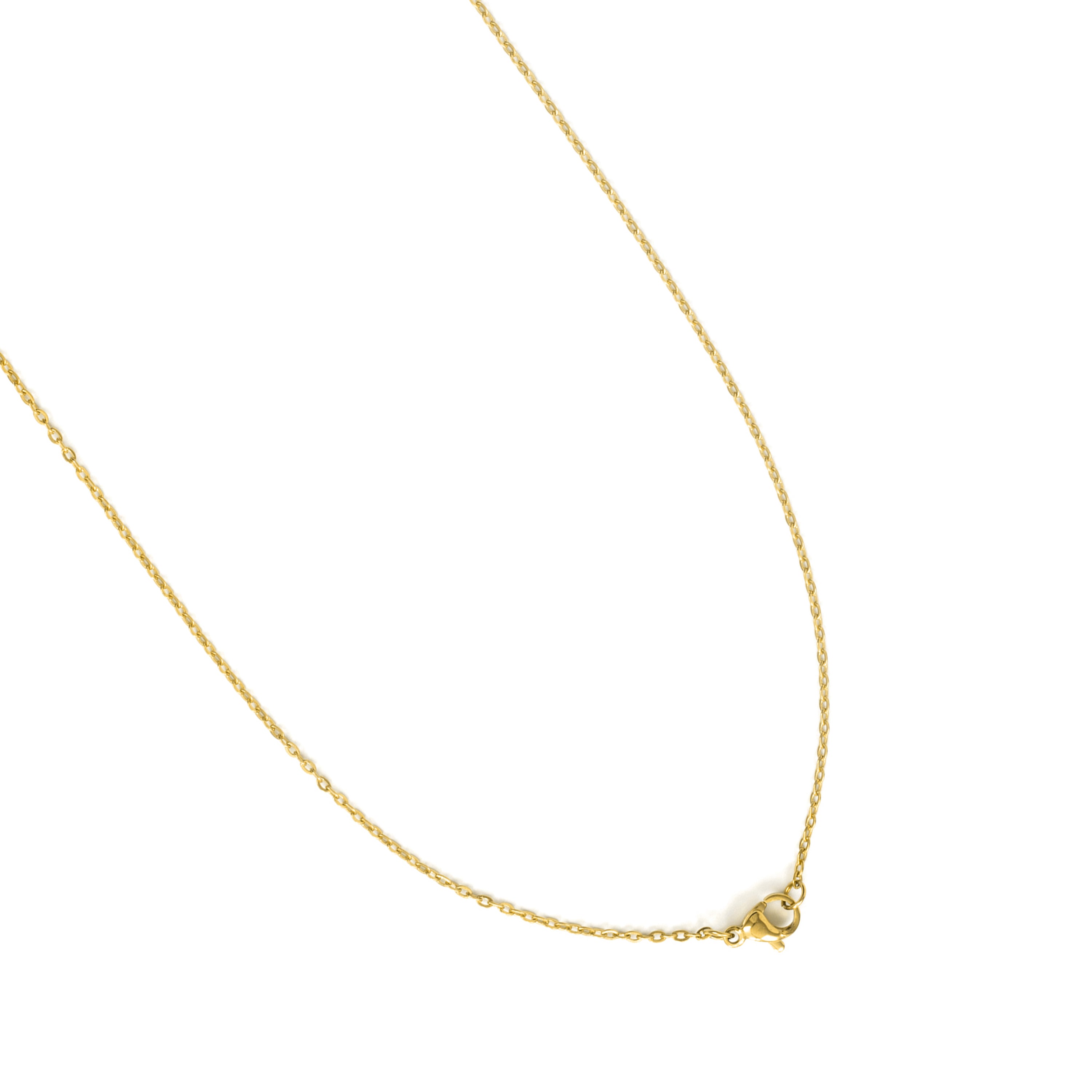 Collier en nacre blanche finition or jaune 18K - Alphabet