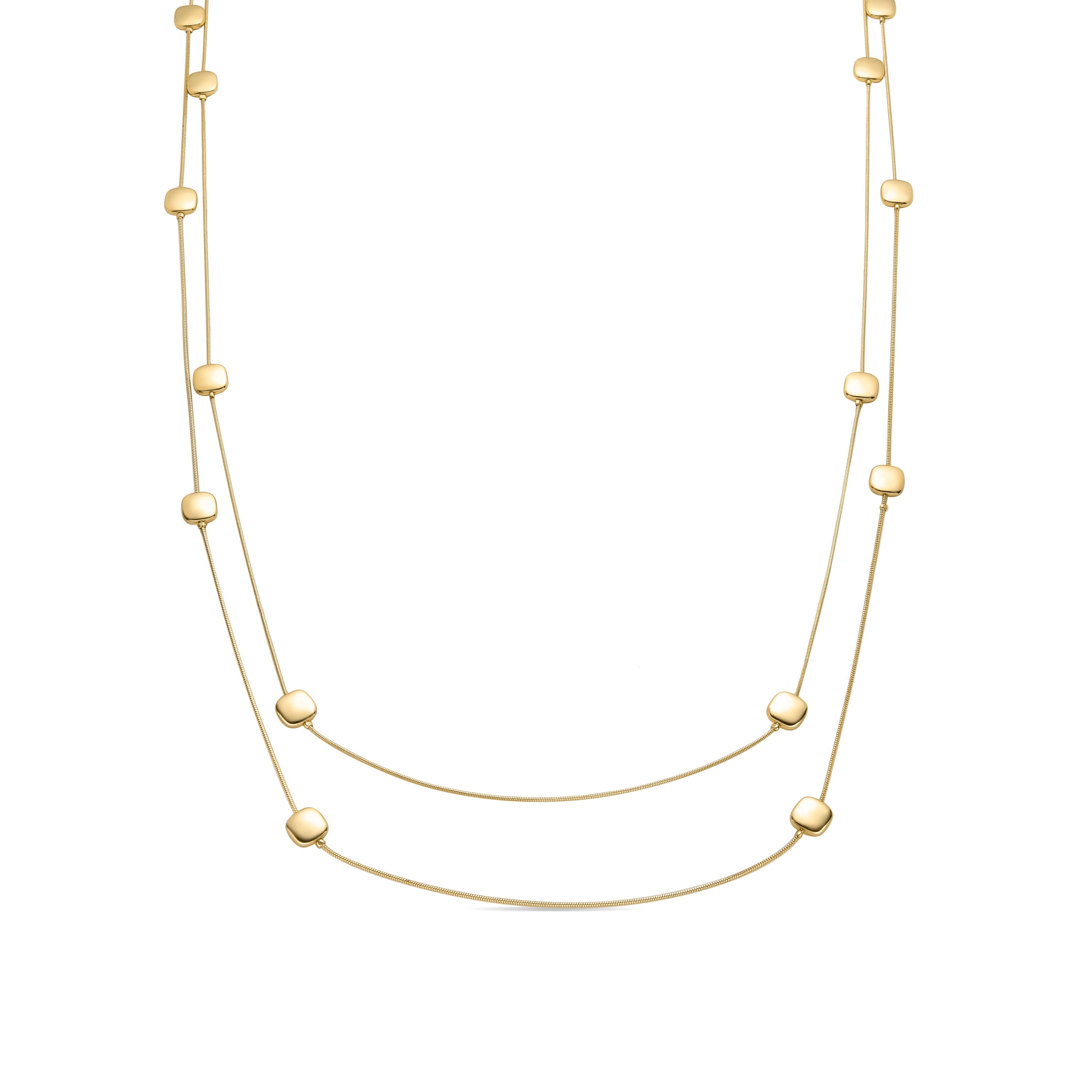 Collier de perles blanches finition en or jaune 18K - Tislain