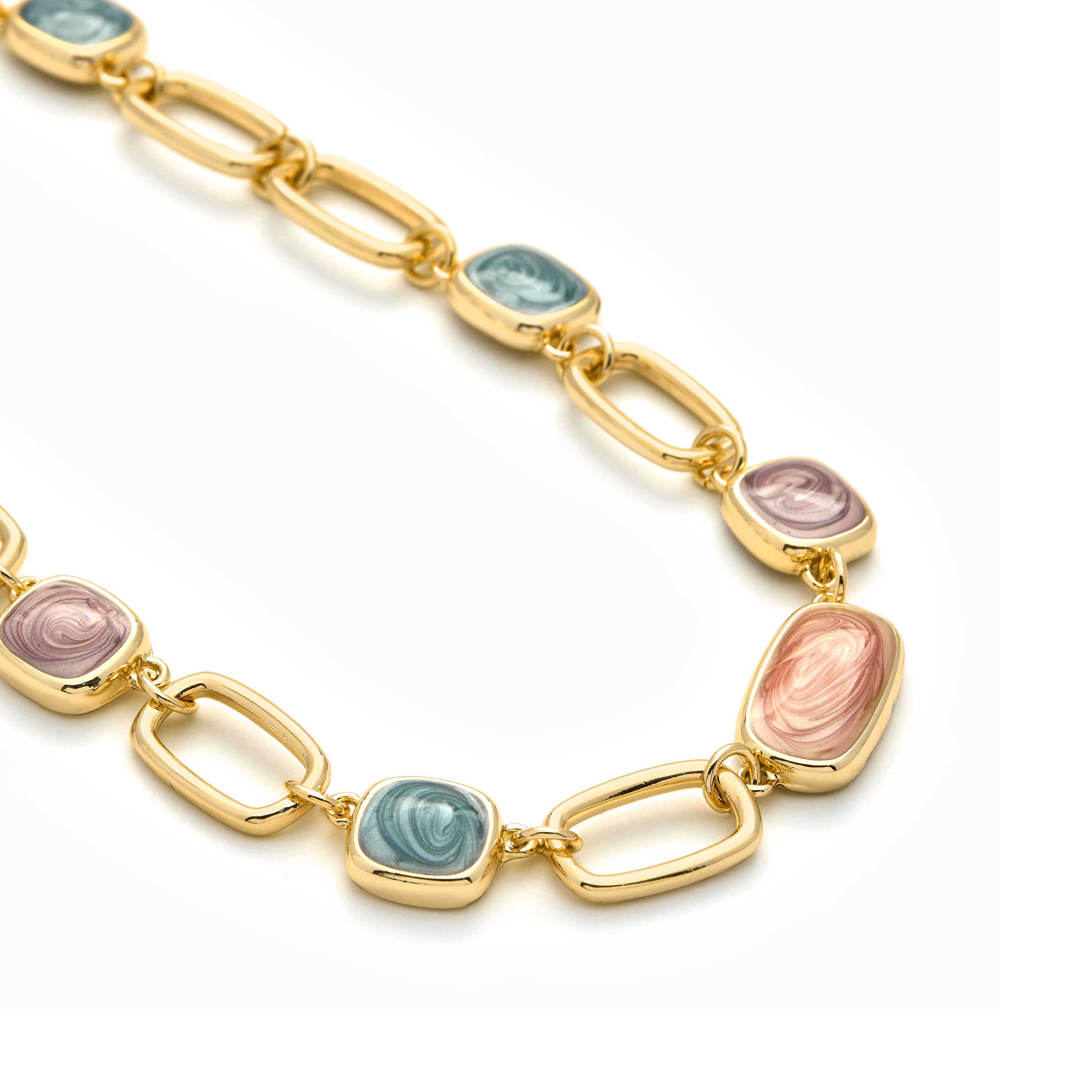 Collar de Resina Multicolor acabado en oro amarillo 18K - Orzur