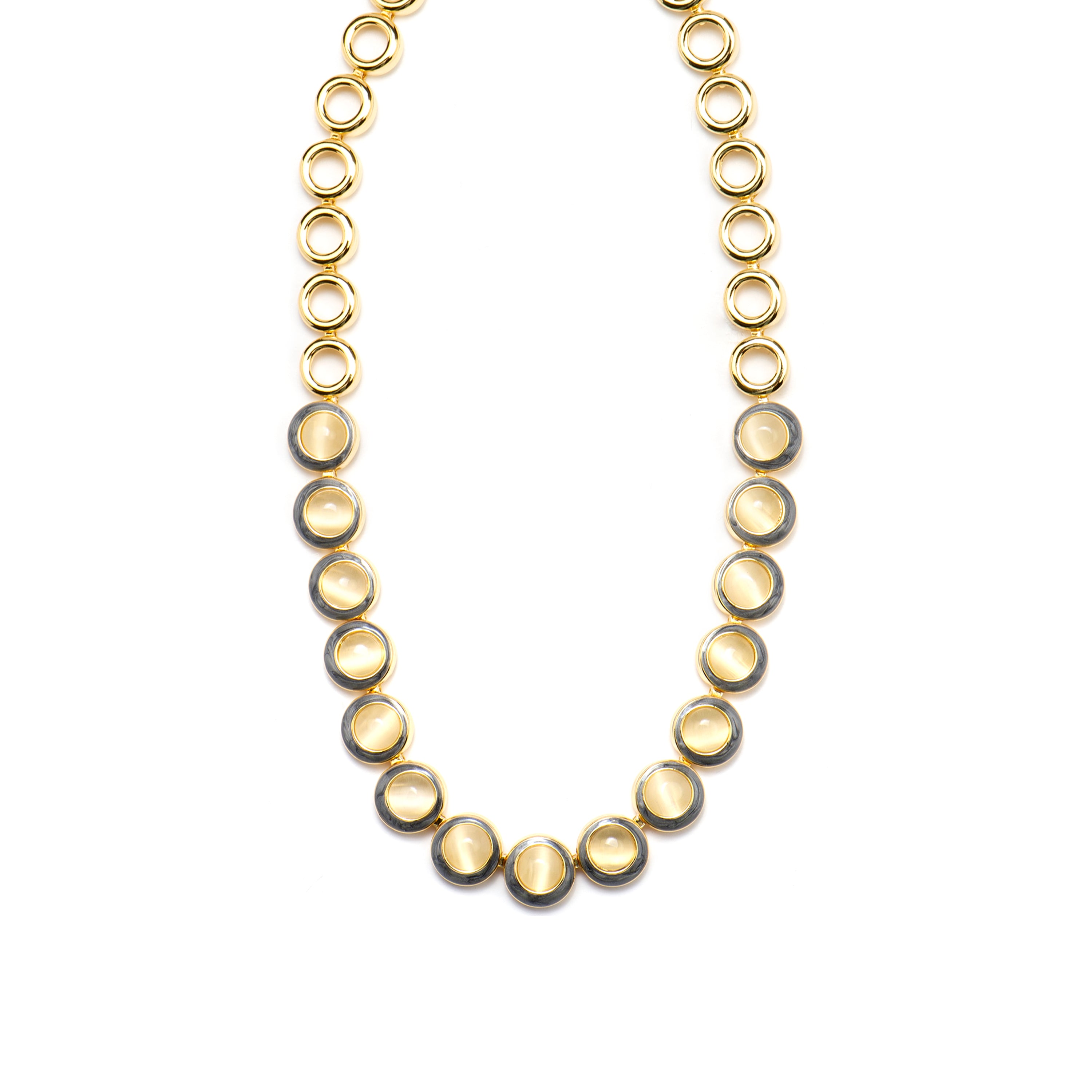 Collar con Ojo de Gato acabado oro 18k - Nawil